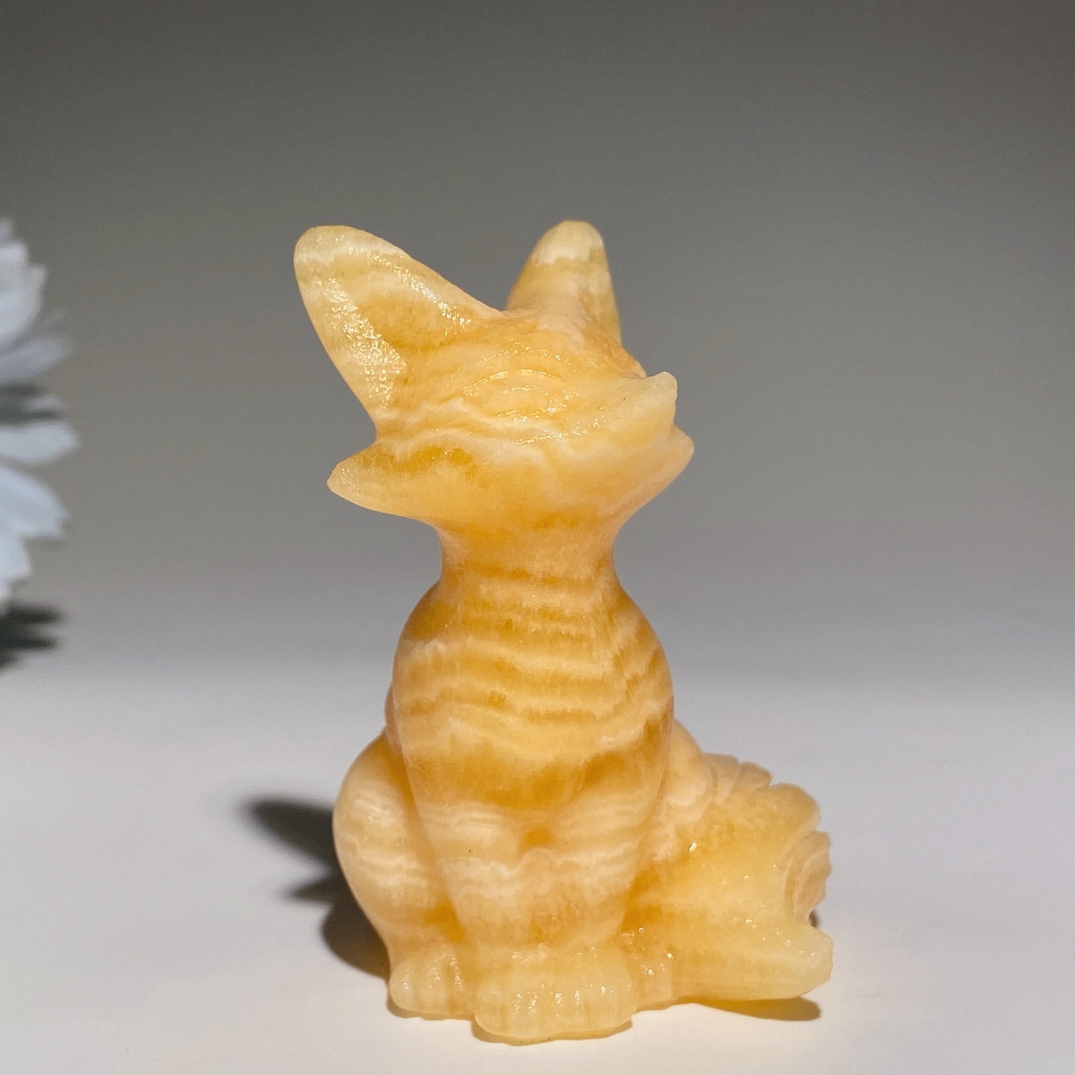 2.3 inch Mixed Crystal Fox Carving with Healing Energy