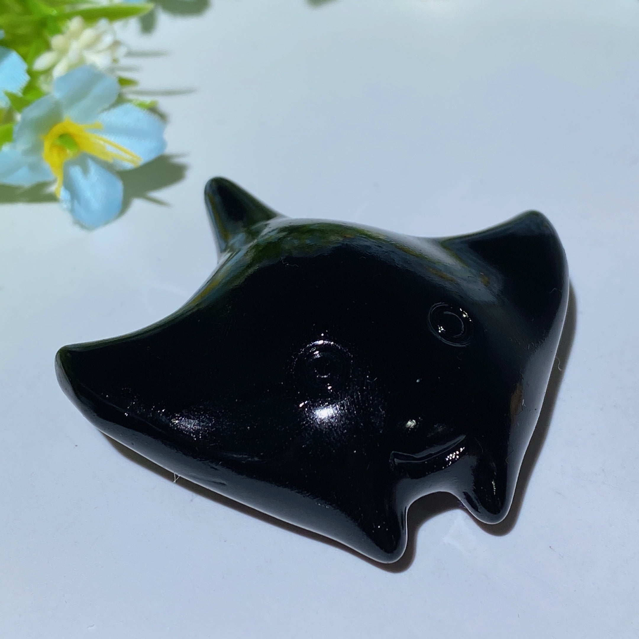 2.3-inch Mixed Crystal Manta Carving Figurines for Healing