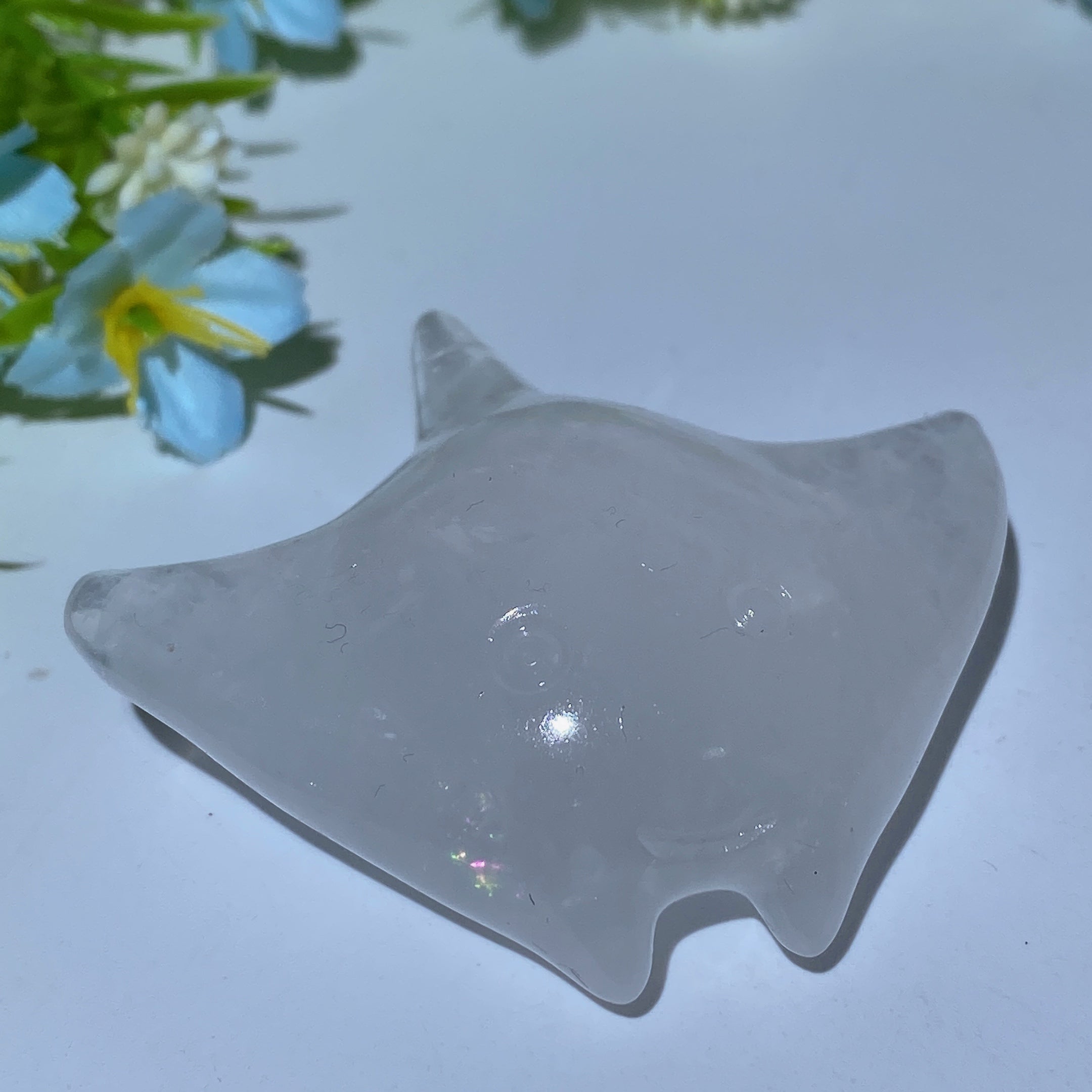 2.3-inch Mixed Crystal Manta Carving Figurines for Healing