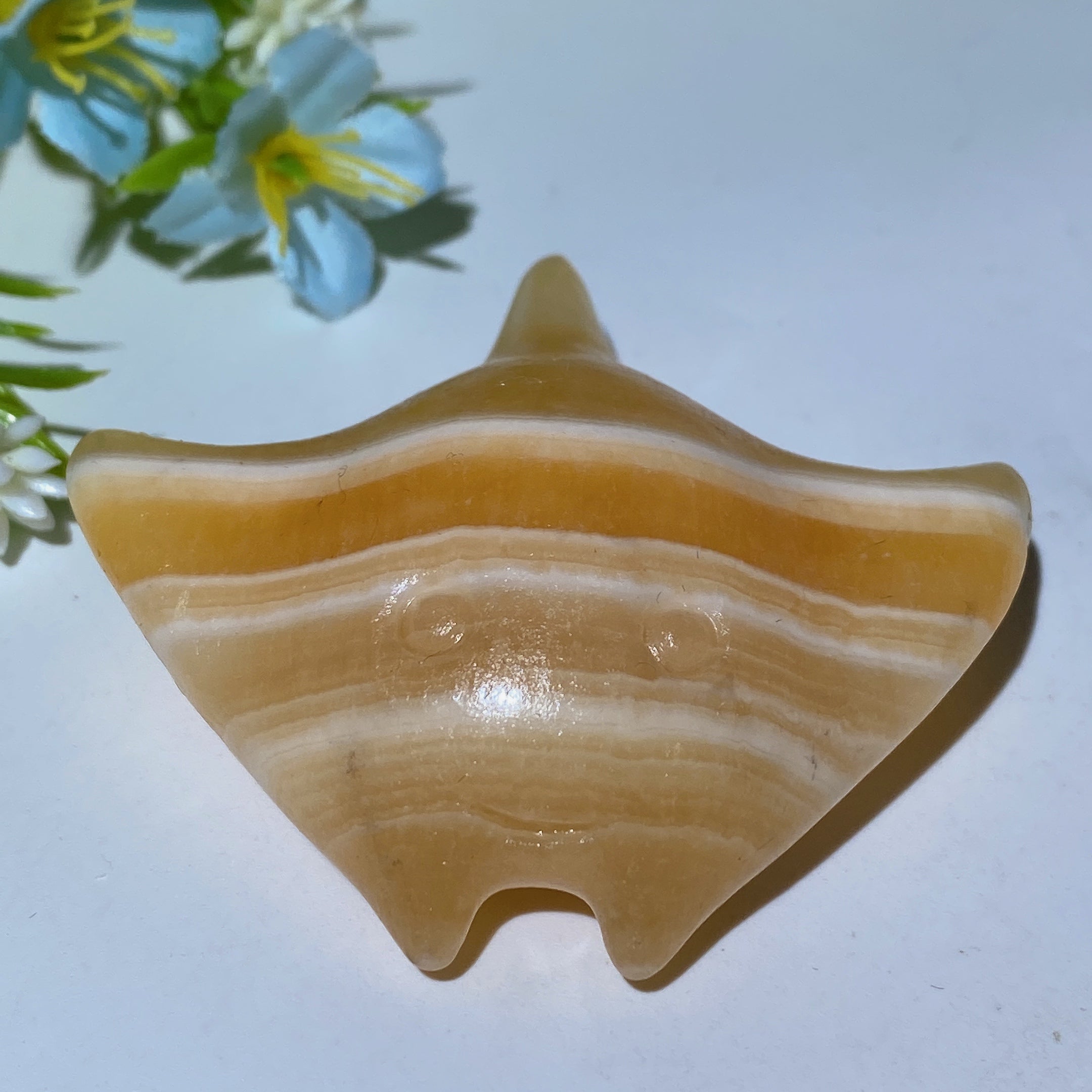 2.3-inch Mixed Crystal Manta Carving Figurines for Healing