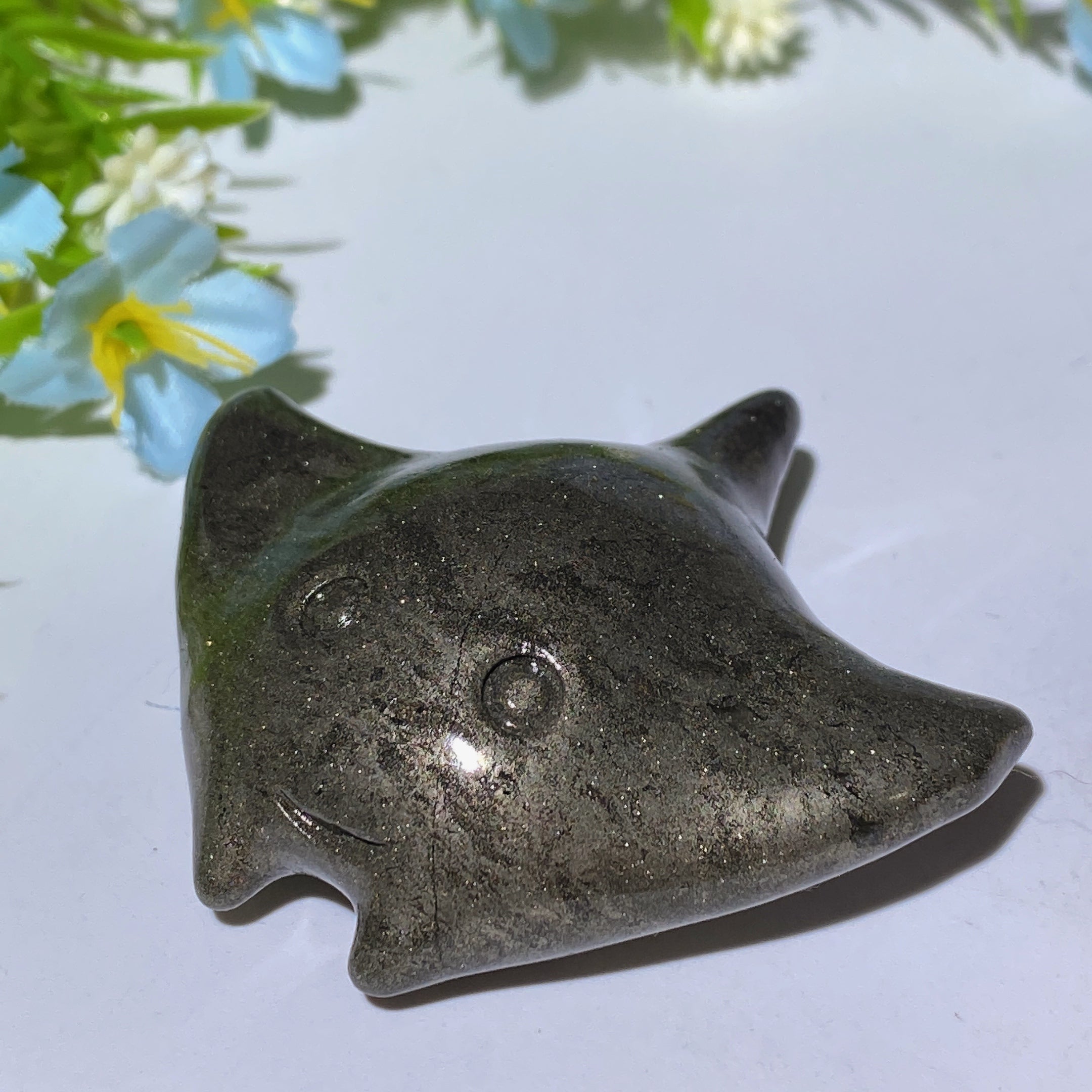 2.3-inch Mixed Crystal Manta Carving Figurines for Healing