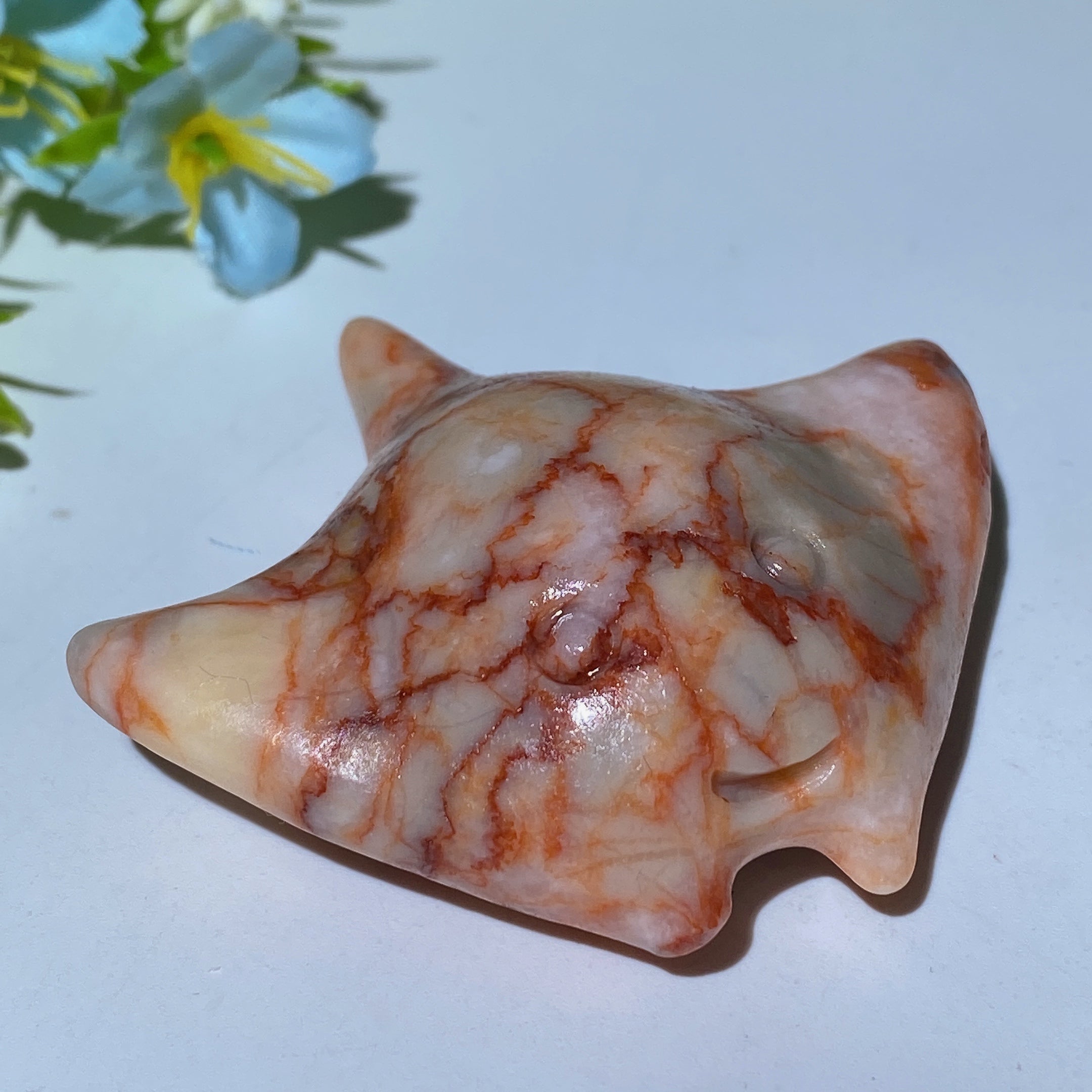 2.3-inch Mixed Crystal Manta Carving Figurines for Healing