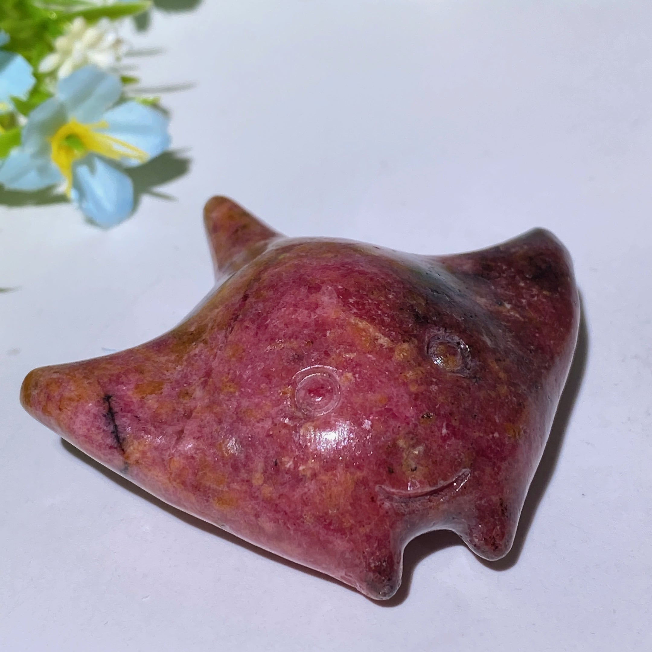 2.3-inch Mixed Crystal Manta Carving Figurines for Healing