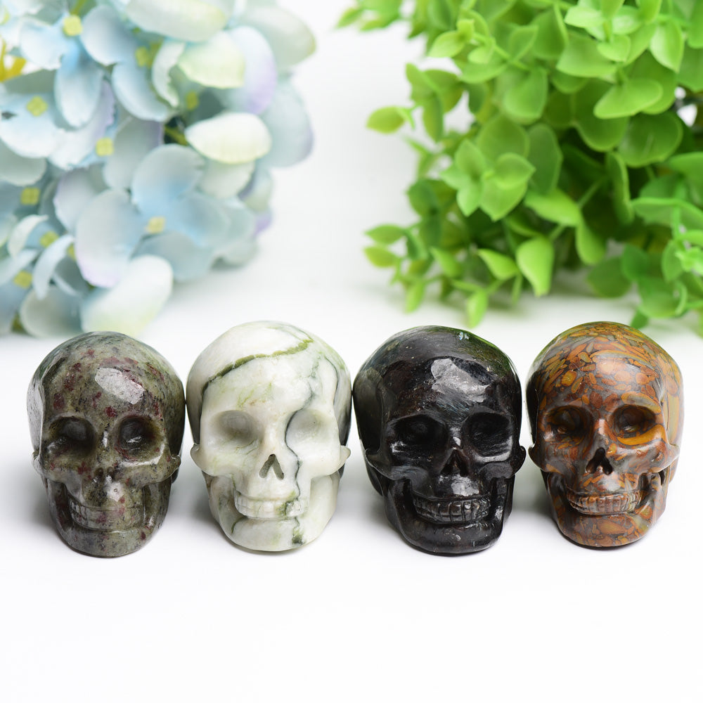 2.3-Inch Mixed Crystal Skulls for Healing & Meditation