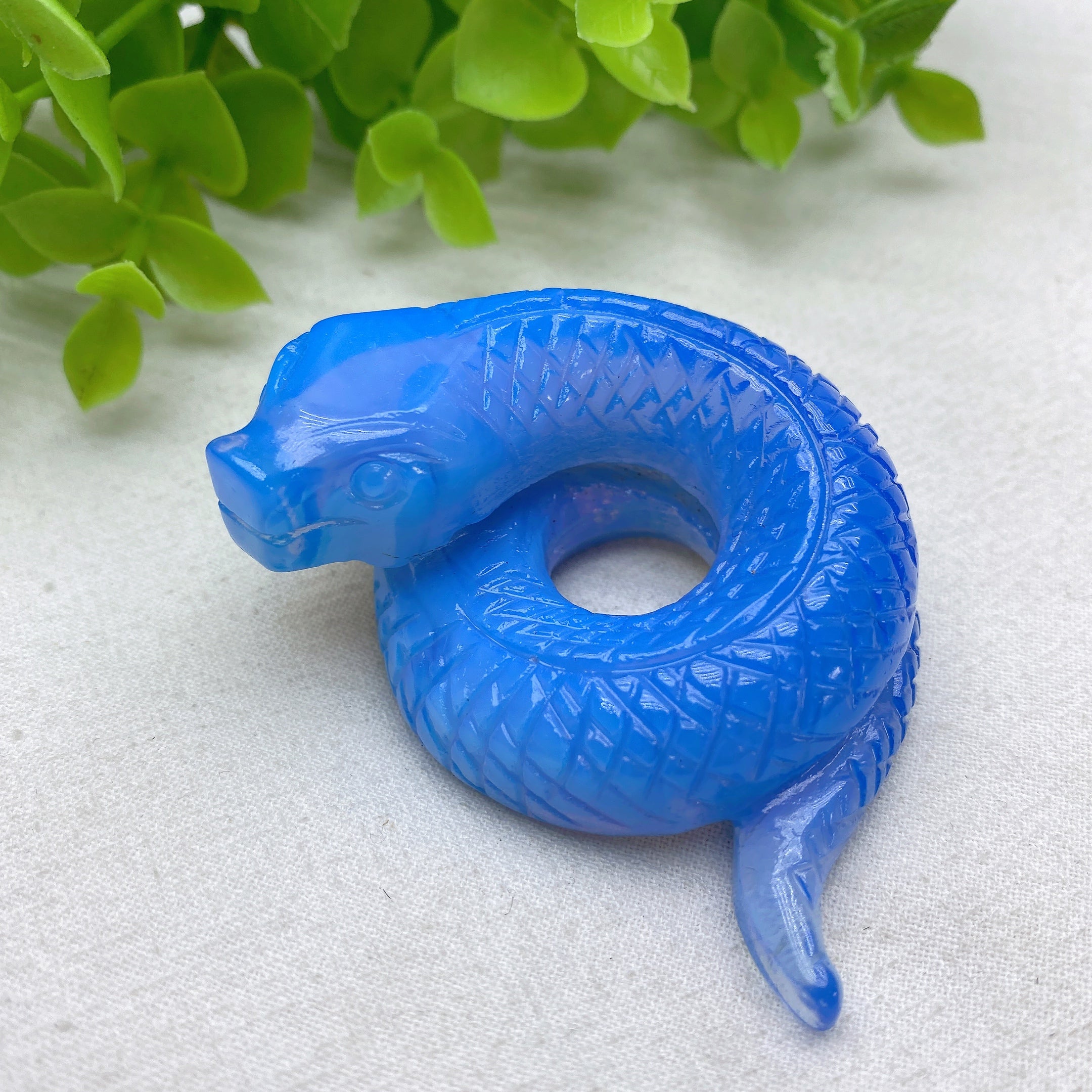 2.3 Inch Mixed Crystal Snake Animal Figurine Healing
