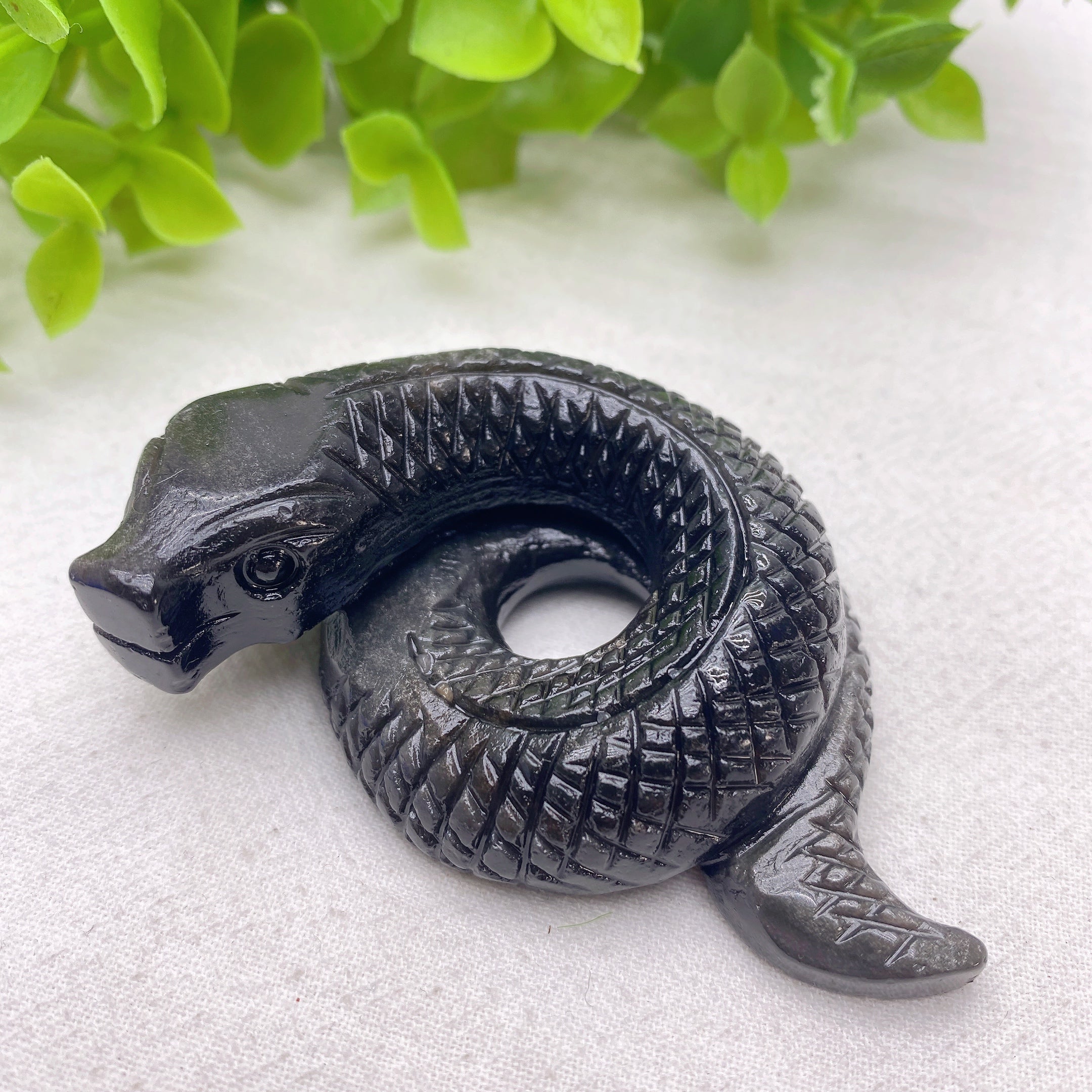 2.3 Inch Mixed Crystal Snake Animal Figurine Healing