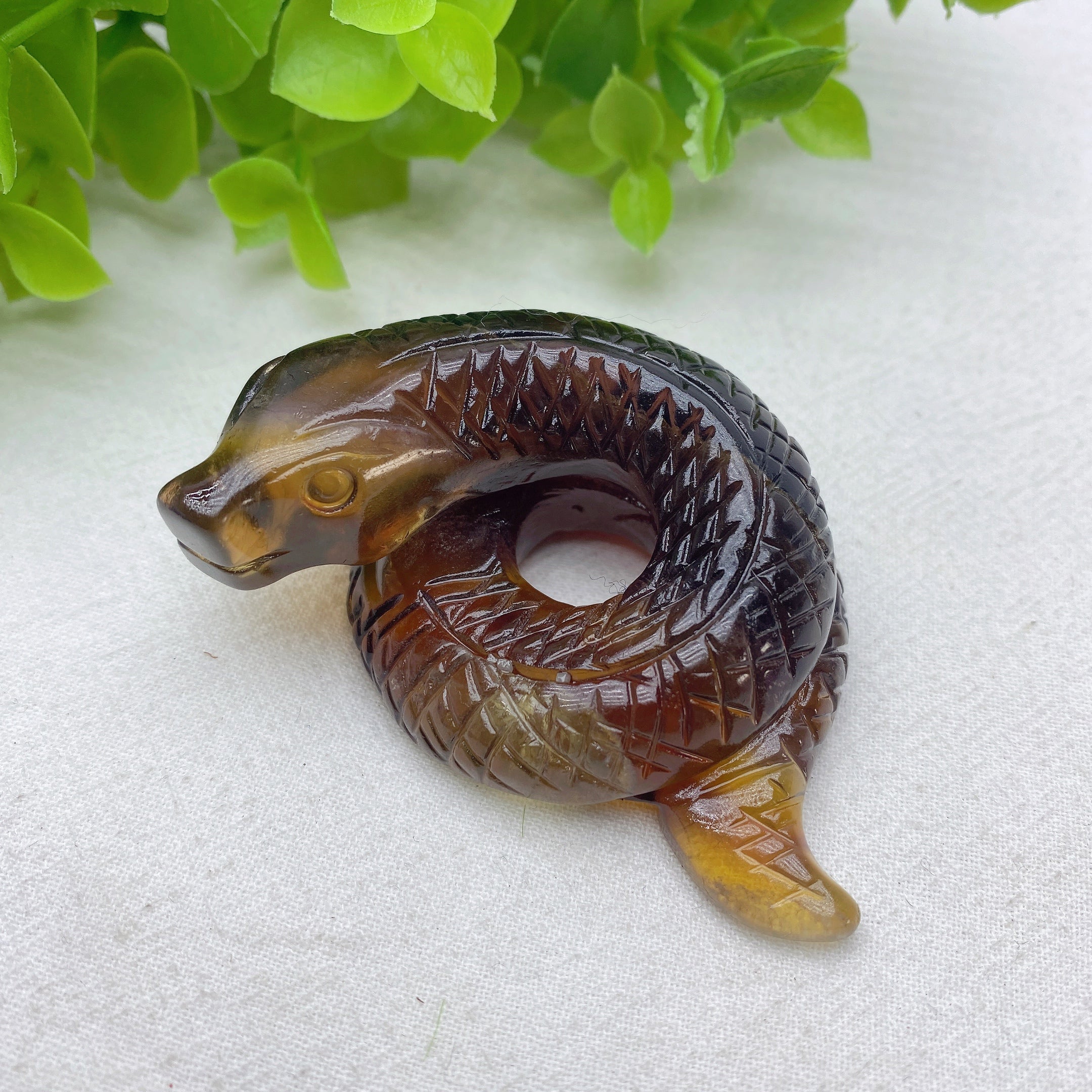 2.3 Inch Mixed Crystal Snake Animal Figurine Healing