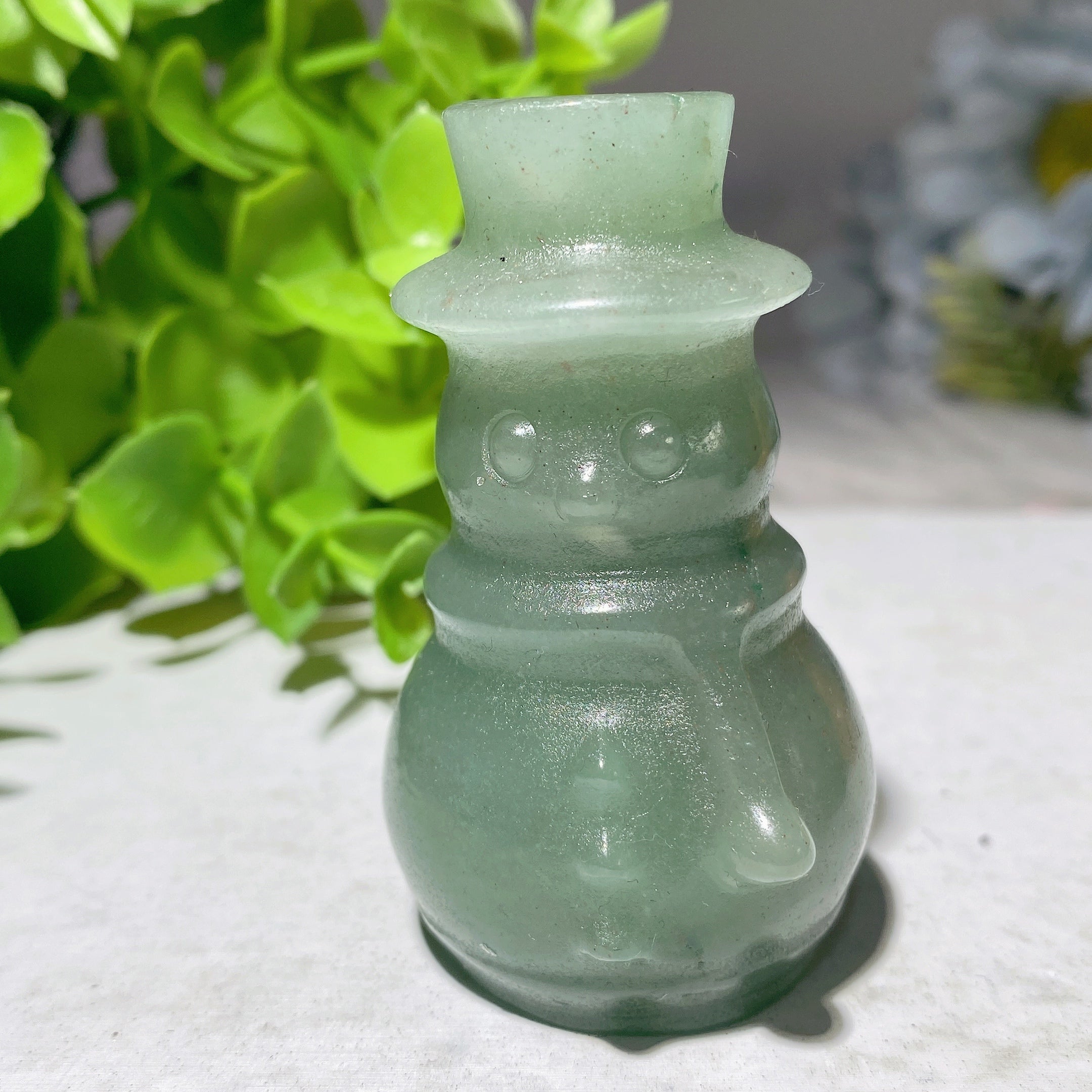 2.3 inch Mixed Crystal Snowman Carving for Spiritual Healing