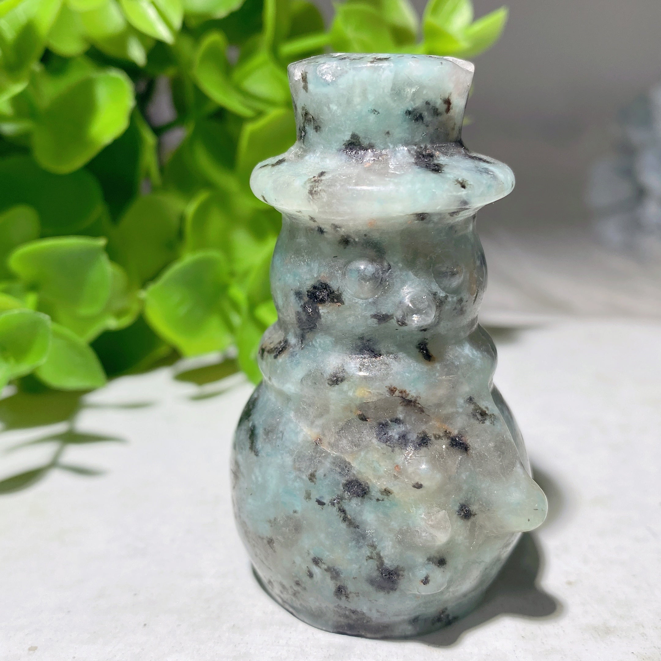 2.3 inch Mixed Crystal Snowman Carving for Spiritual Healing