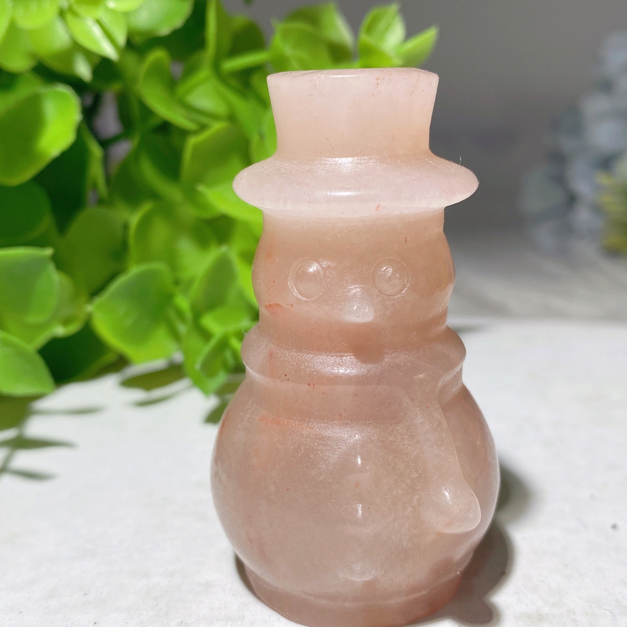 2.3 inch Mixed Crystal Snowman Carving for Spiritual Healing