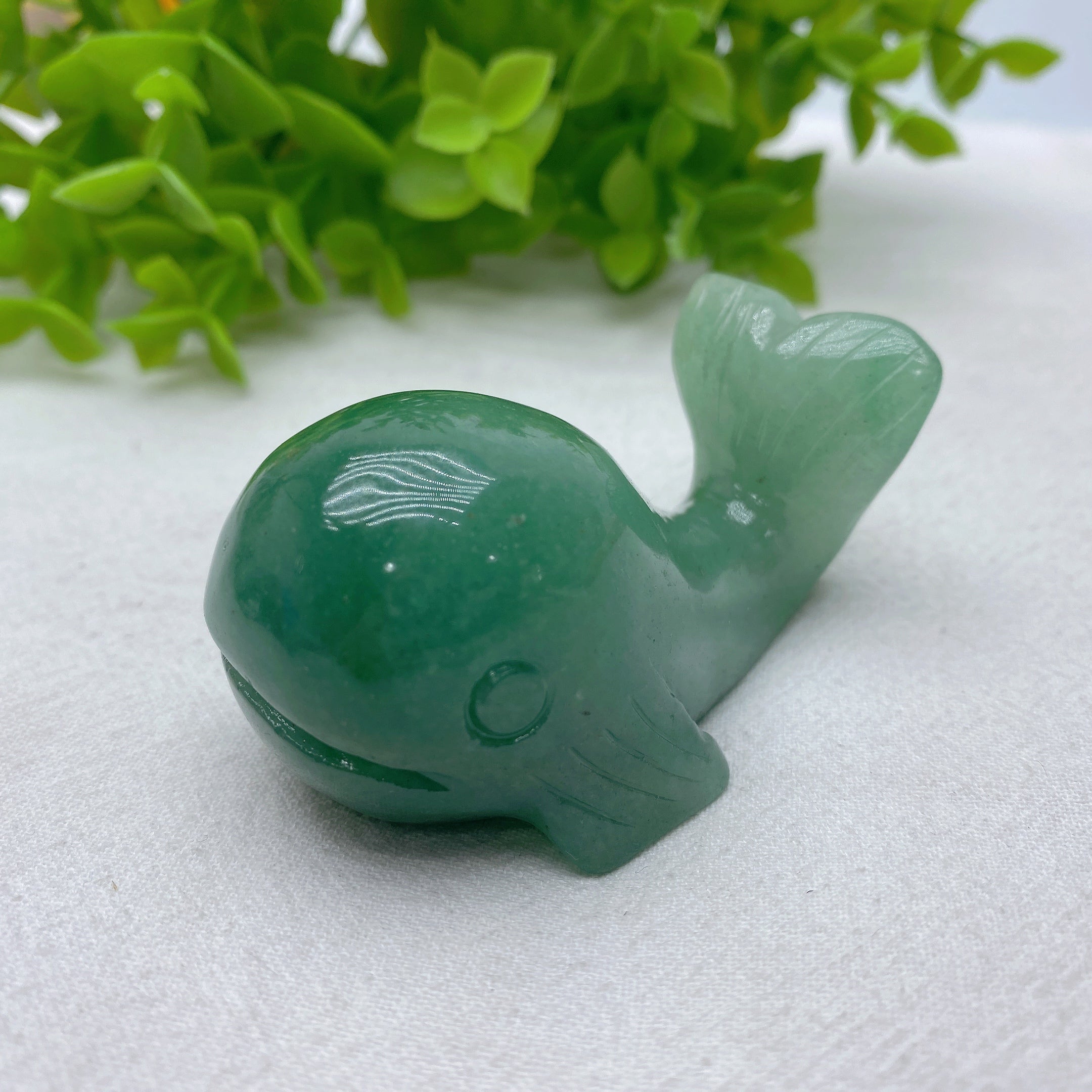 2.3 inch Mixed Crystal Whale Figurine for Healing Energy