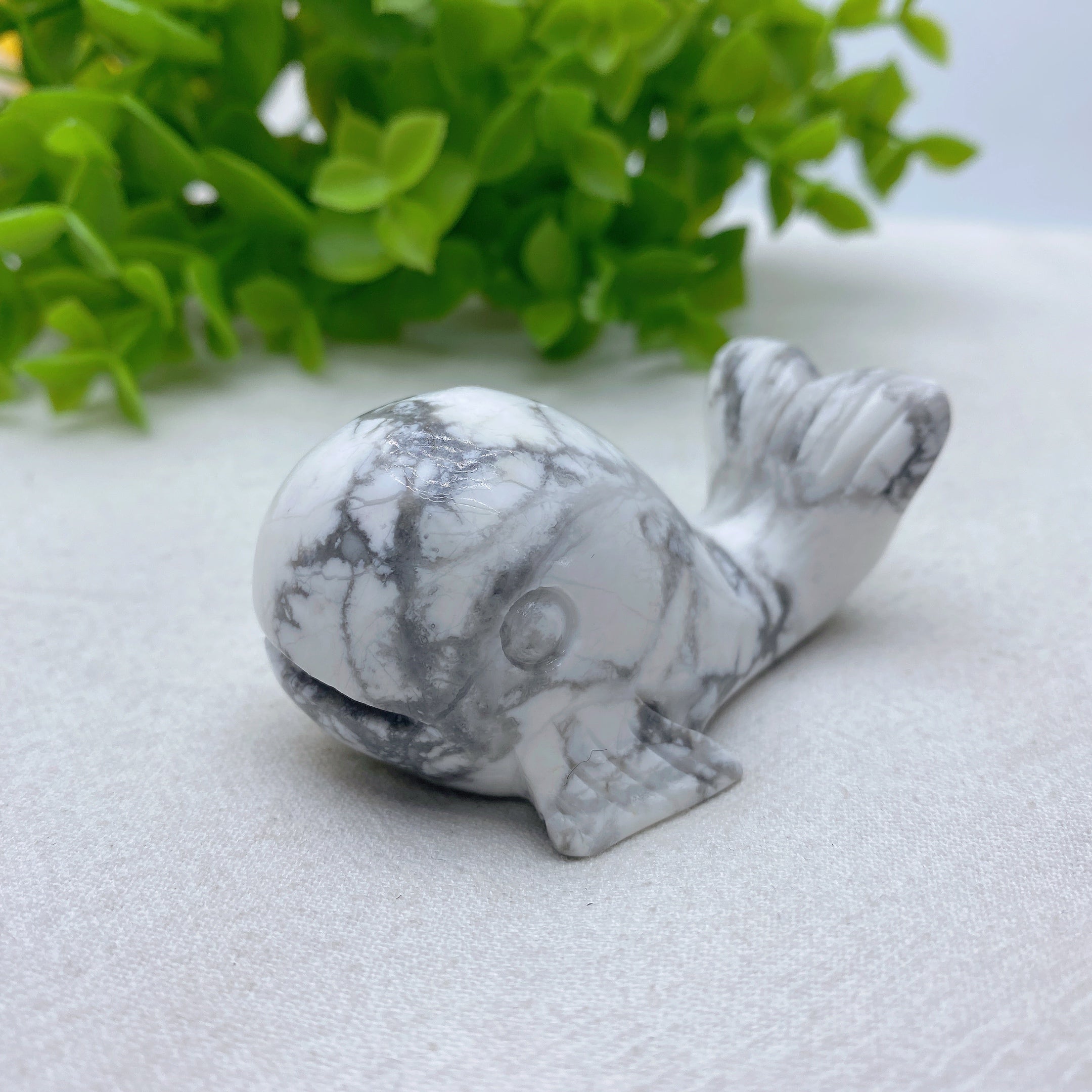 2.3 inch Mixed Crystal Whale Figurine for Healing Energy