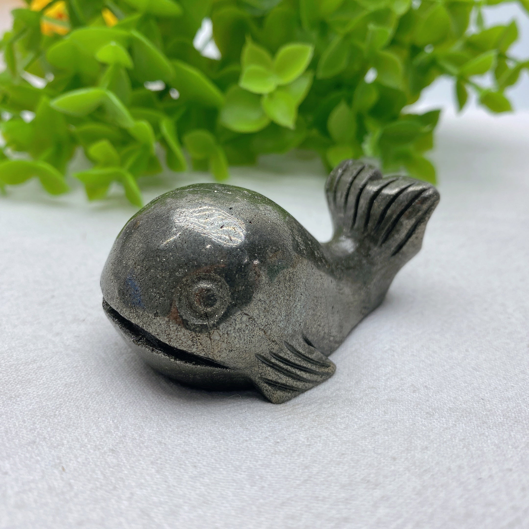 2.3 inch Mixed Crystal Whale Figurine for Healing Energy