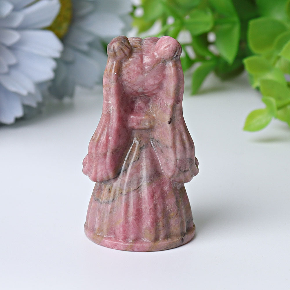 2.3-Inch Rhodonite Princess Serenity Crystal Figurine