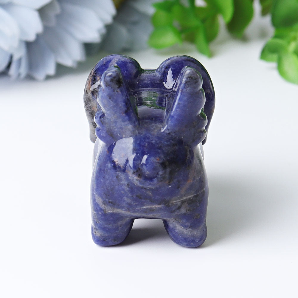 2.3 inch Sodalite Flying Pig Crystal Animal Carving