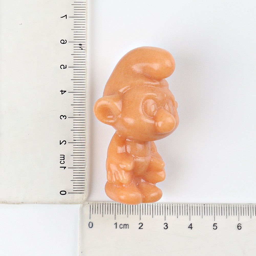 2.3-inch Yellow Jade Crystal Figurine Carving