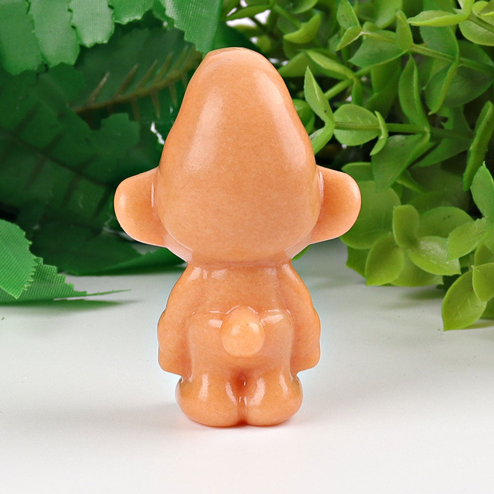 2.3-inch Yellow Jade Crystal Figurine Carving