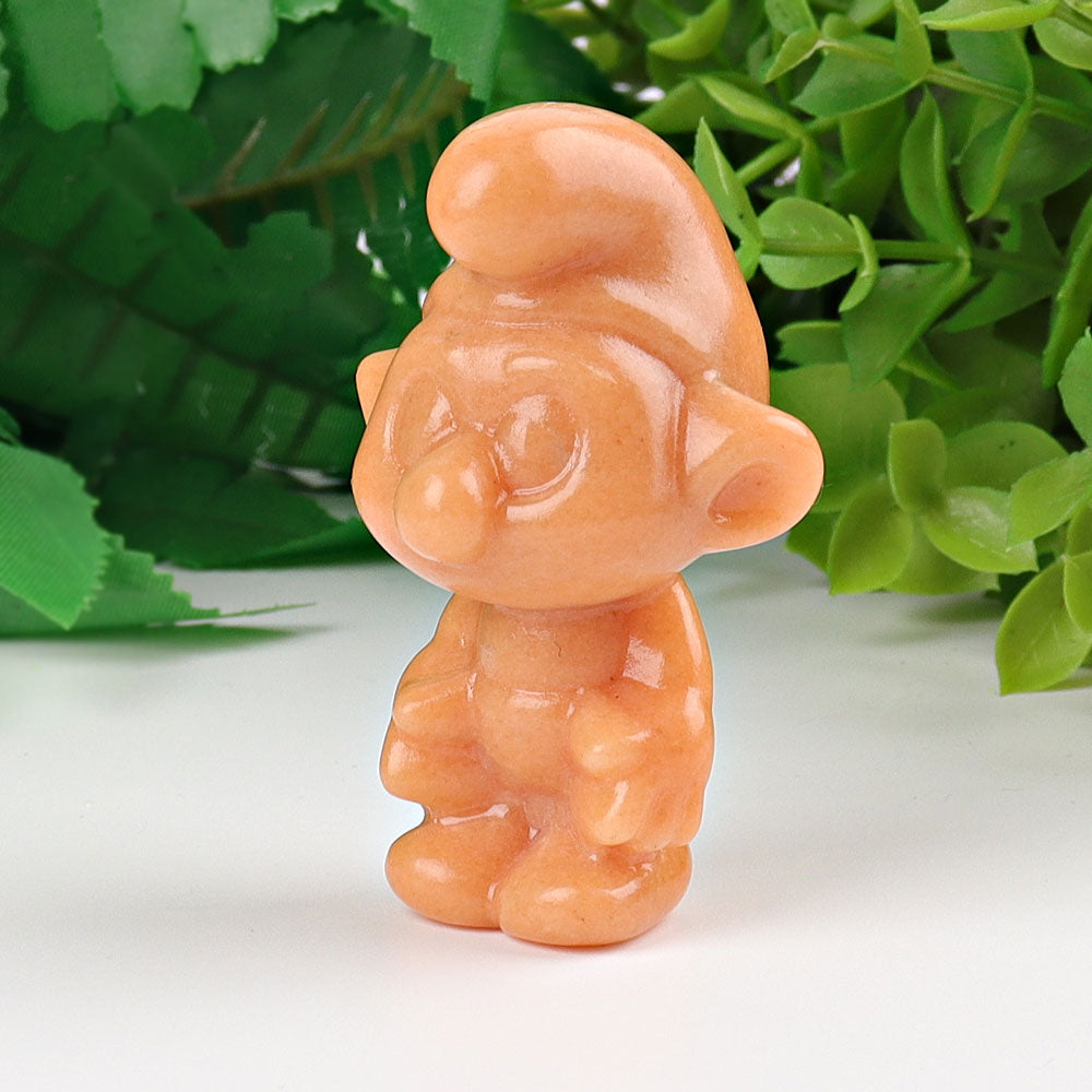 2.3-inch Yellow Jade Crystal Figurine Carving