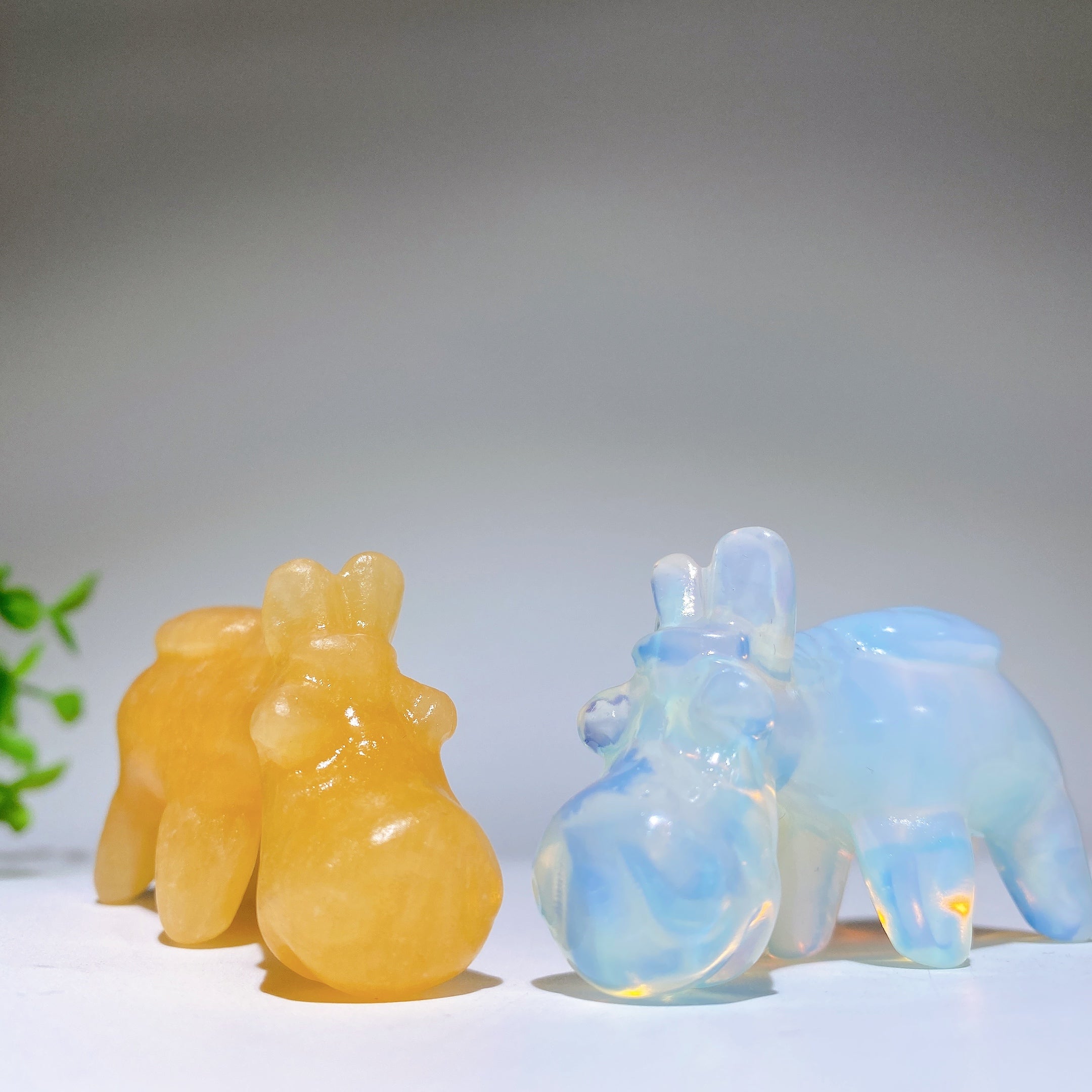 2.3" Mixed Crystal Donkey Carving Figurines for Healing