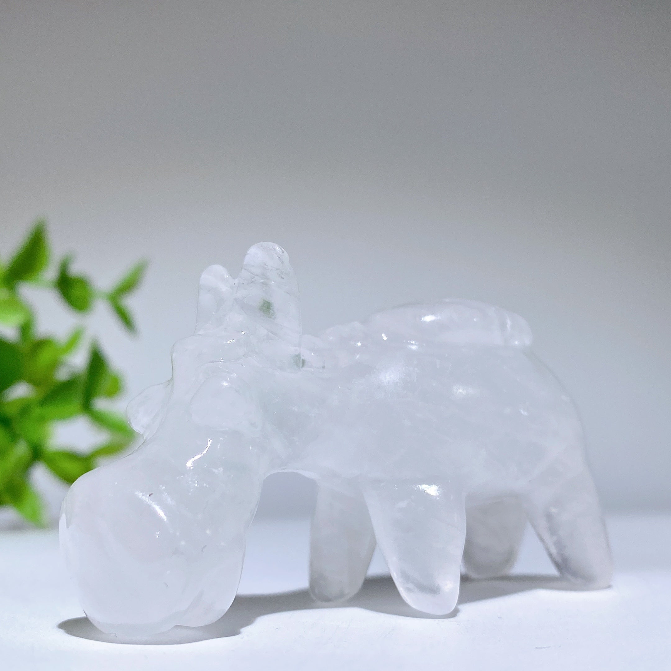 2.3" Mixed Crystal Donkey Carving Figurines for Healing
