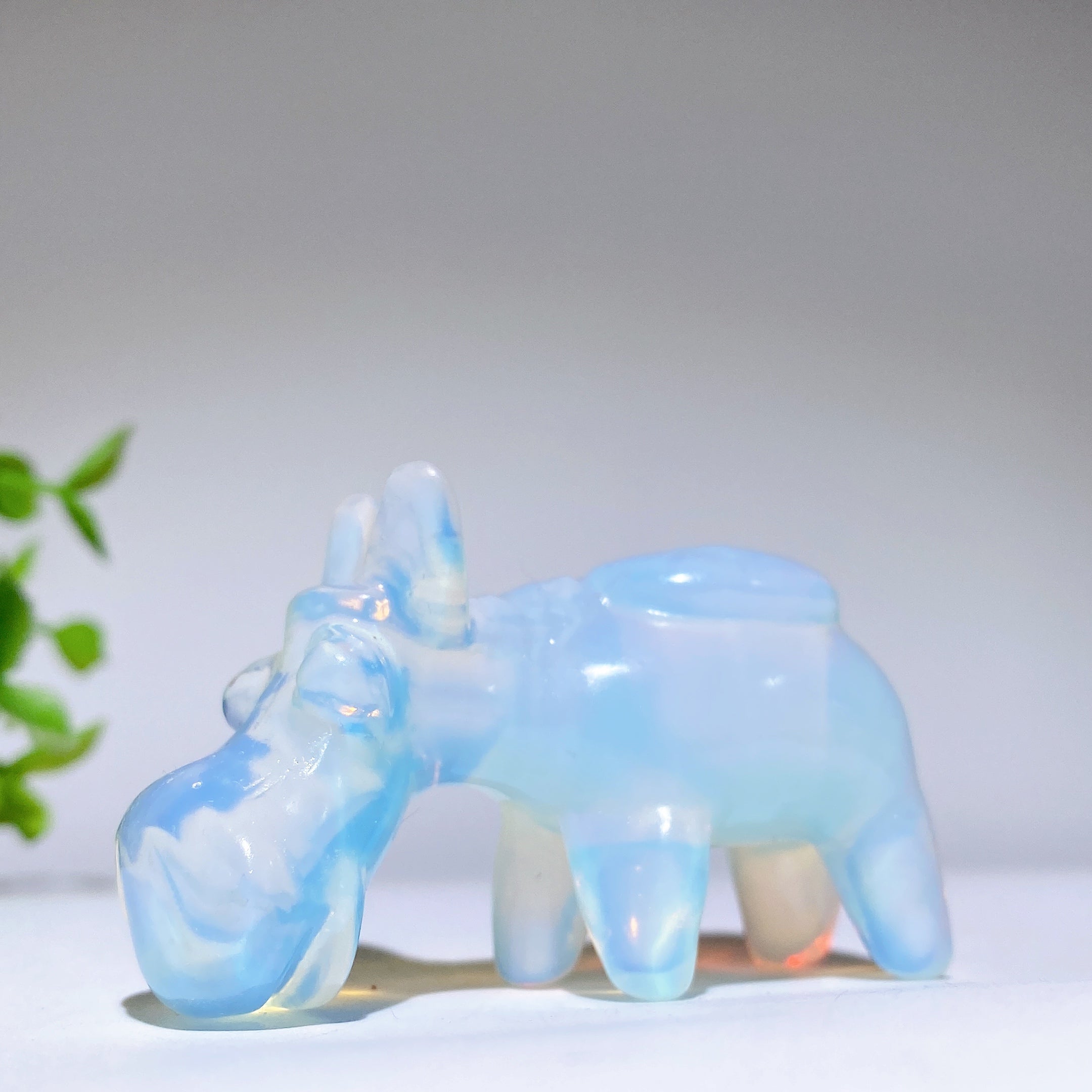 2.3" Mixed Crystal Donkey Carving Figurines for Healing