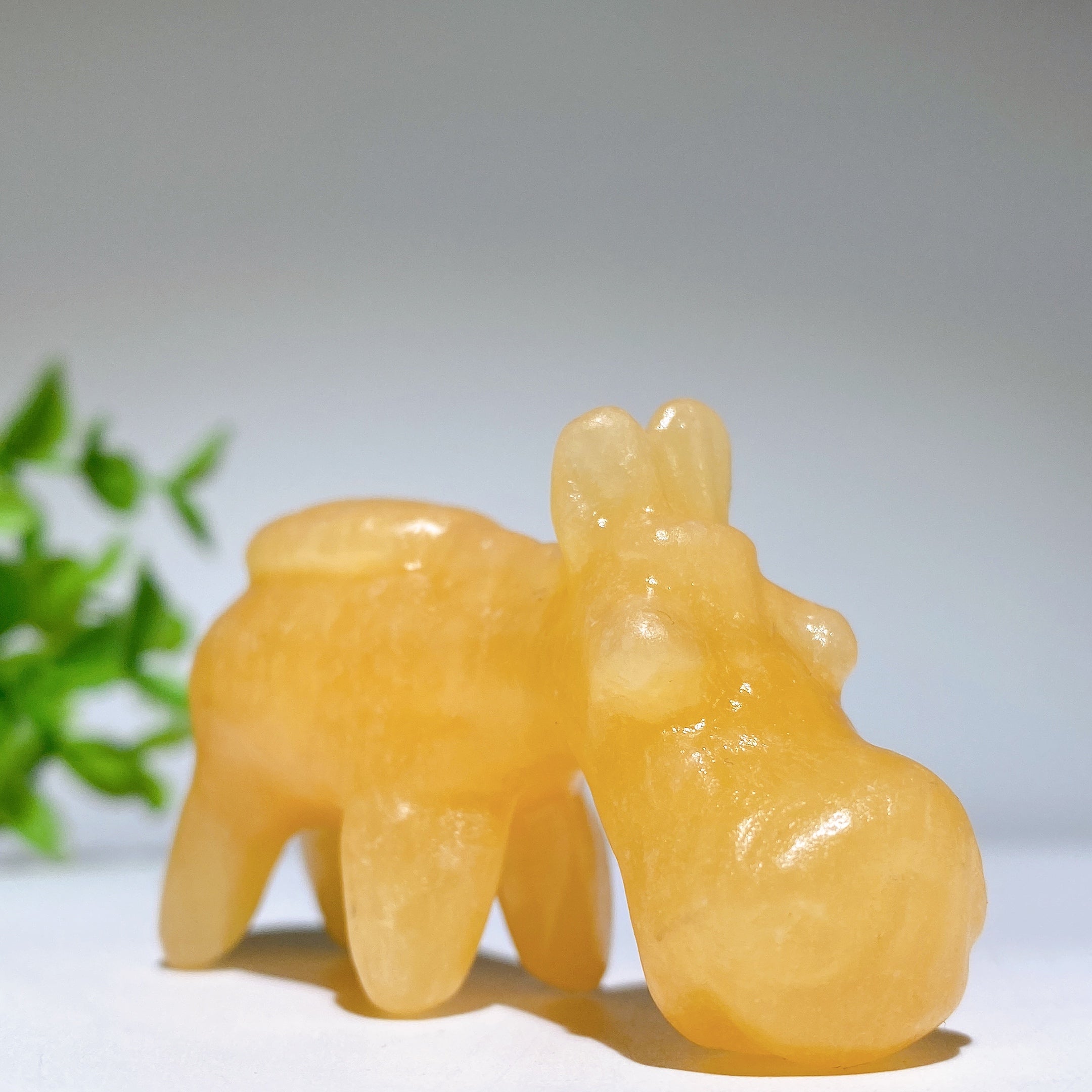 2.3" Mixed Crystal Donkey Carving Figurines for Healing