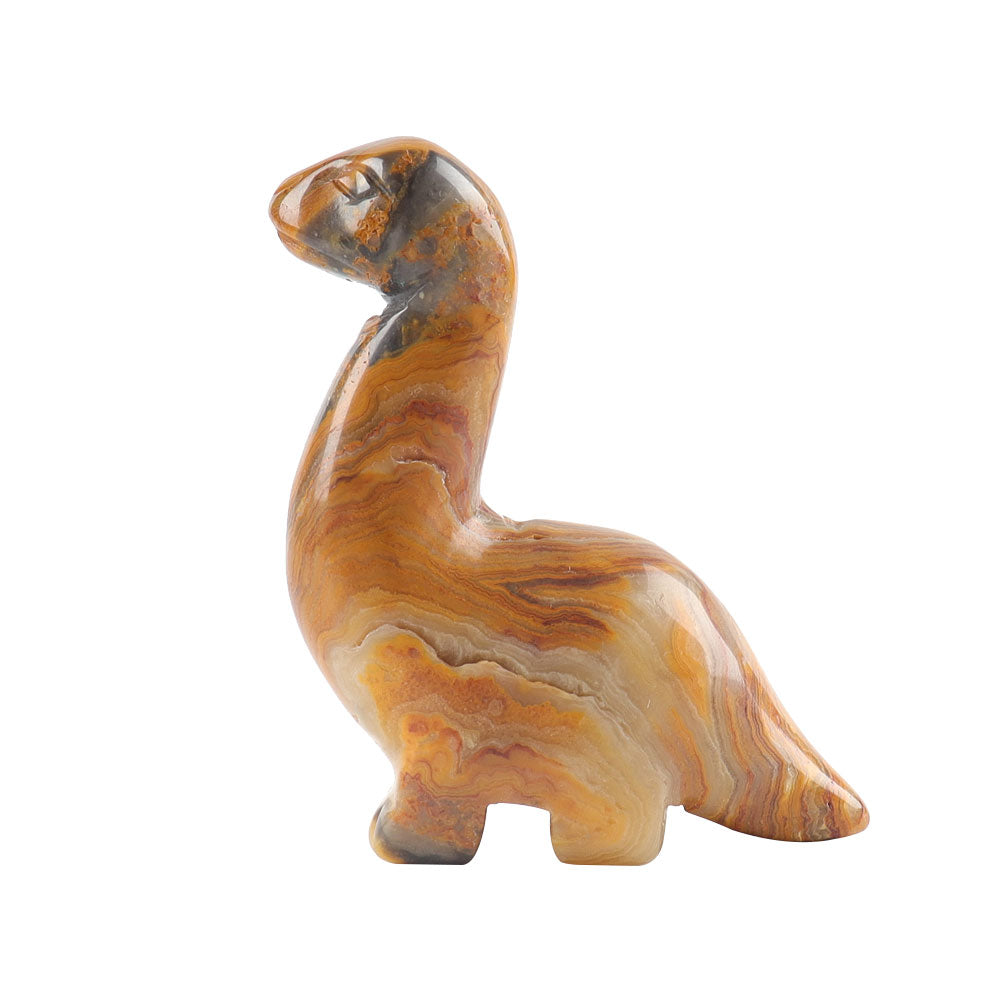 2.34-inch Dalmatian Polished Crystal Dinosaur Carving