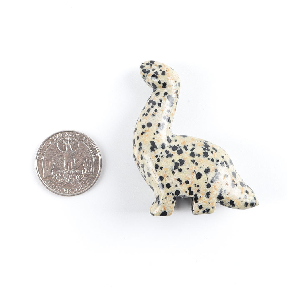2.34-inch Dalmatian Polished Crystal Dinosaur Carving