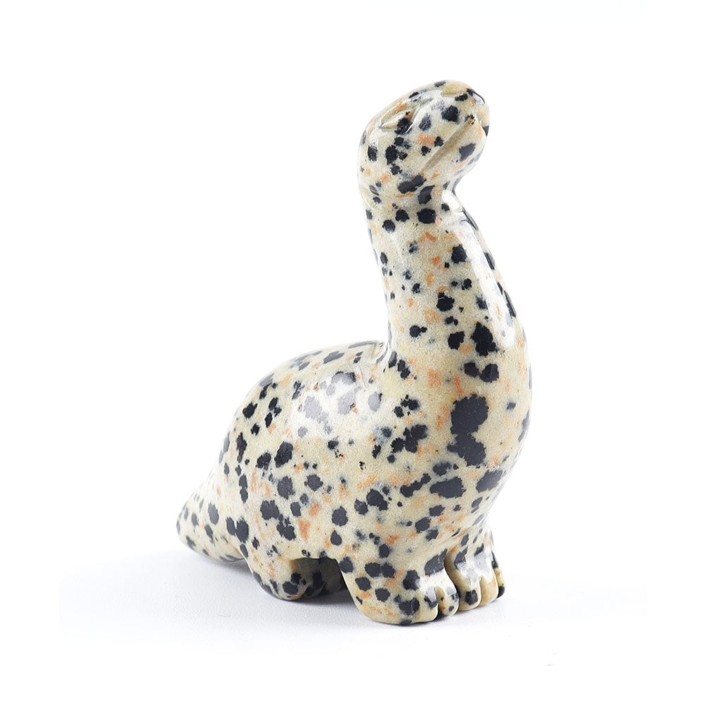 2.34-inch Dalmatian Polished Crystal Dinosaur Carving
