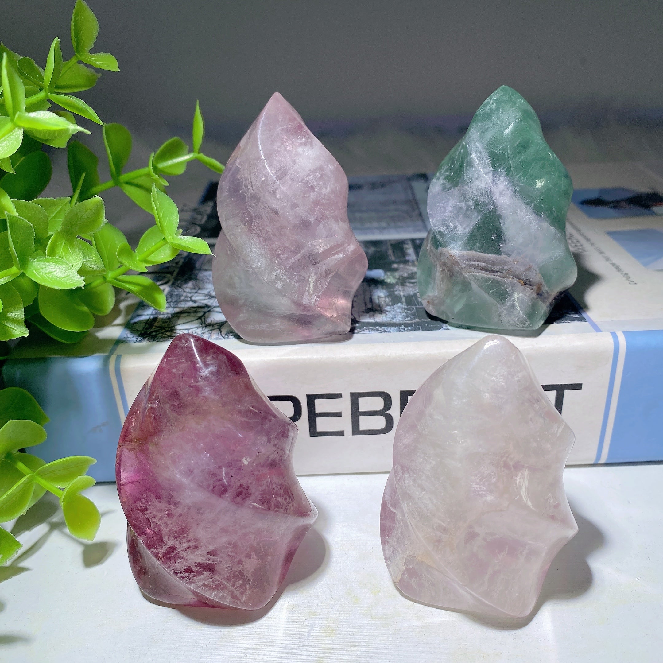 2.35 Inch Fluorite Flame Crystal for Healing Energy