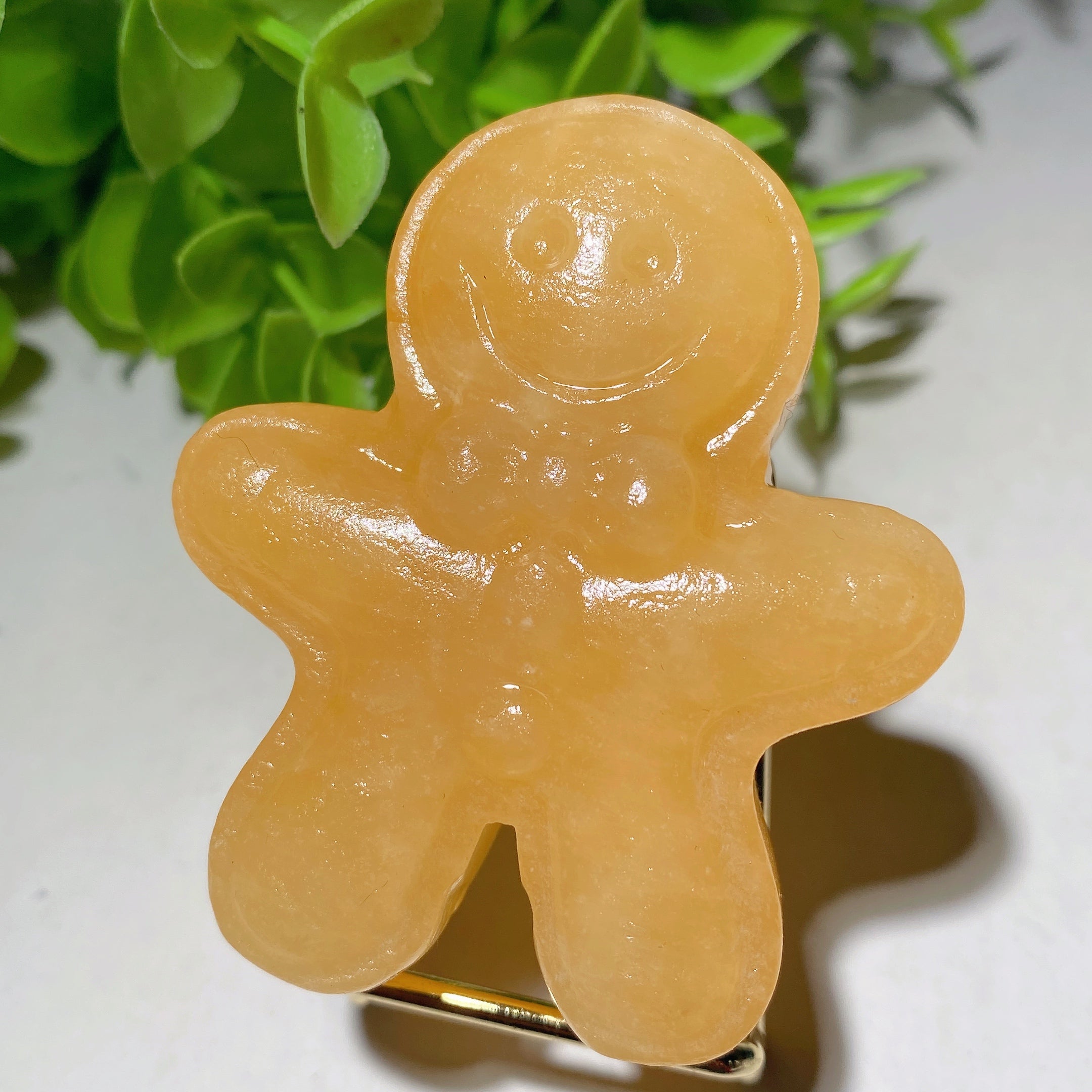 2.35 inch Mixed Crystal Gingerbread Man Figurine Healing Energy