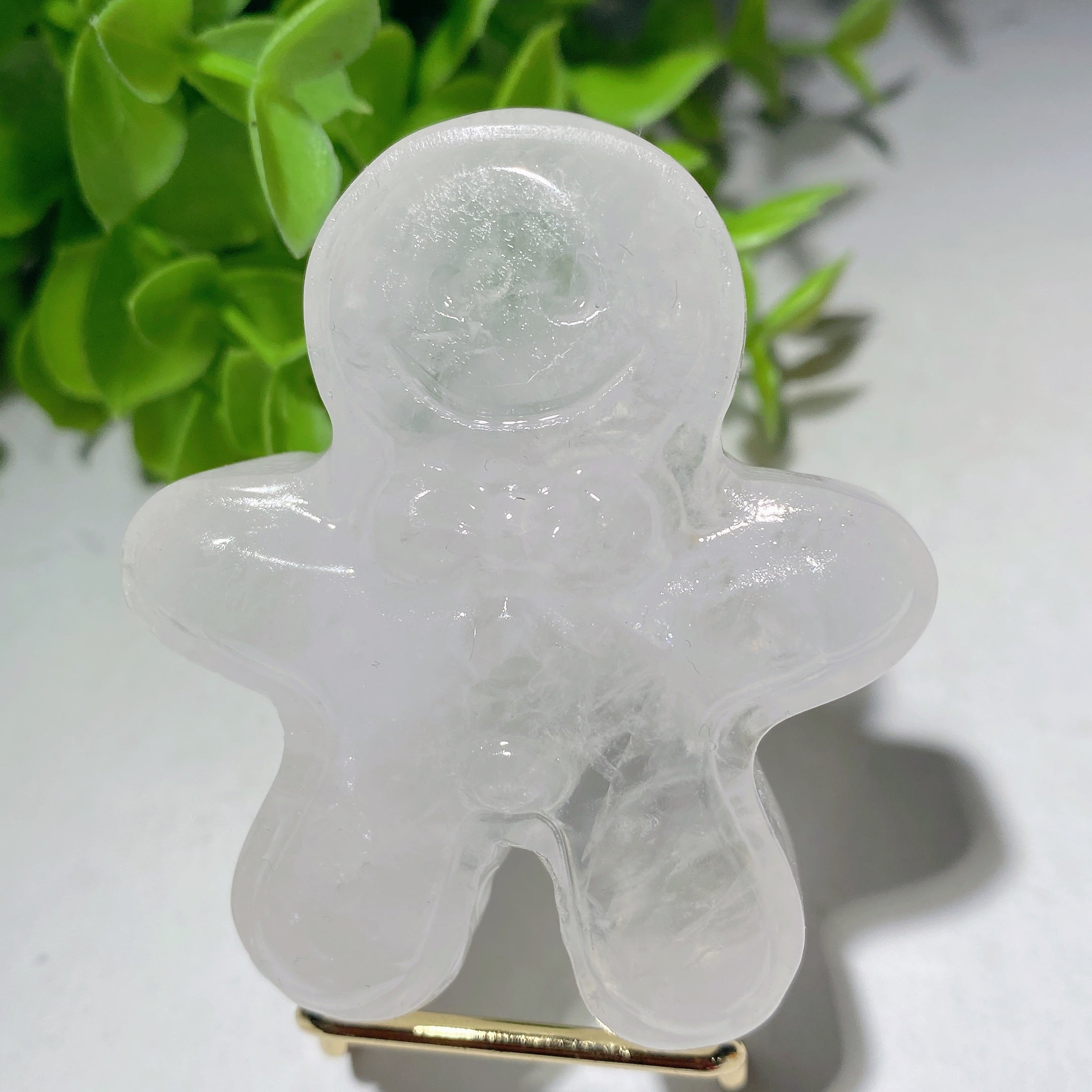 2.35 inch Mixed Crystal Gingerbread Man Figurine Healing Energy