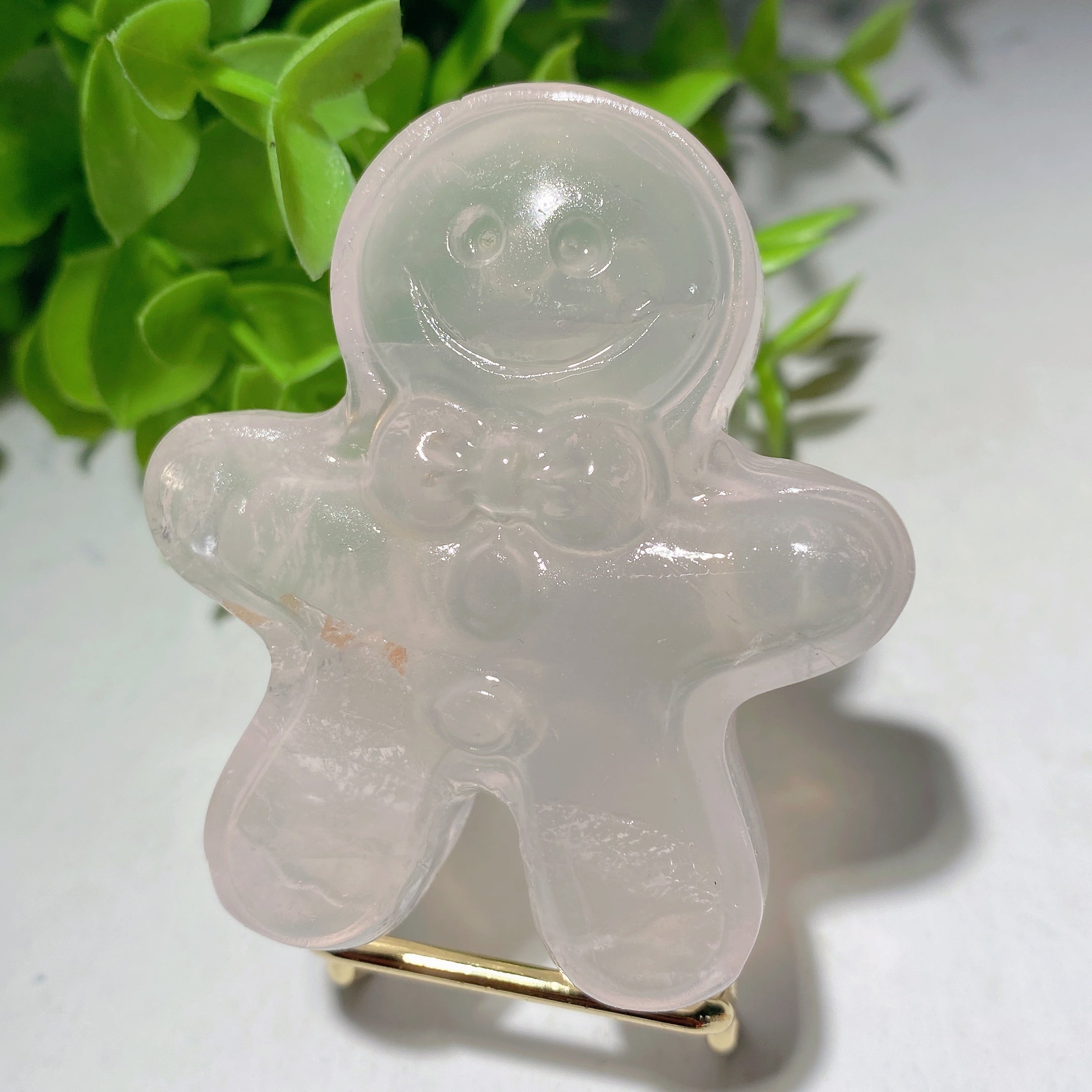 2.35 inch Mixed Crystal Gingerbread Man Figurine Healing Energy