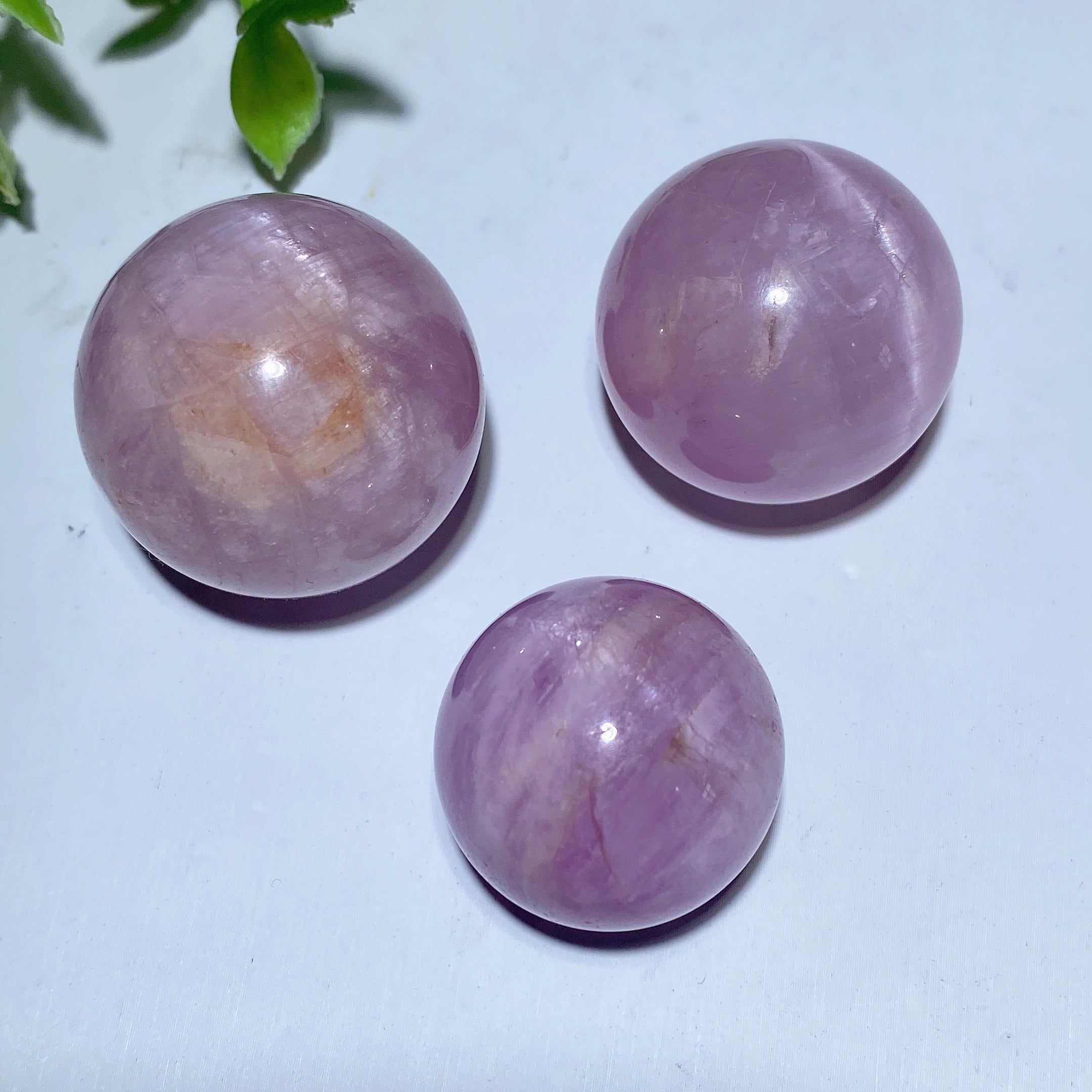 2-3cm Kunzite Crystal Healing Sphere for Energy Balance