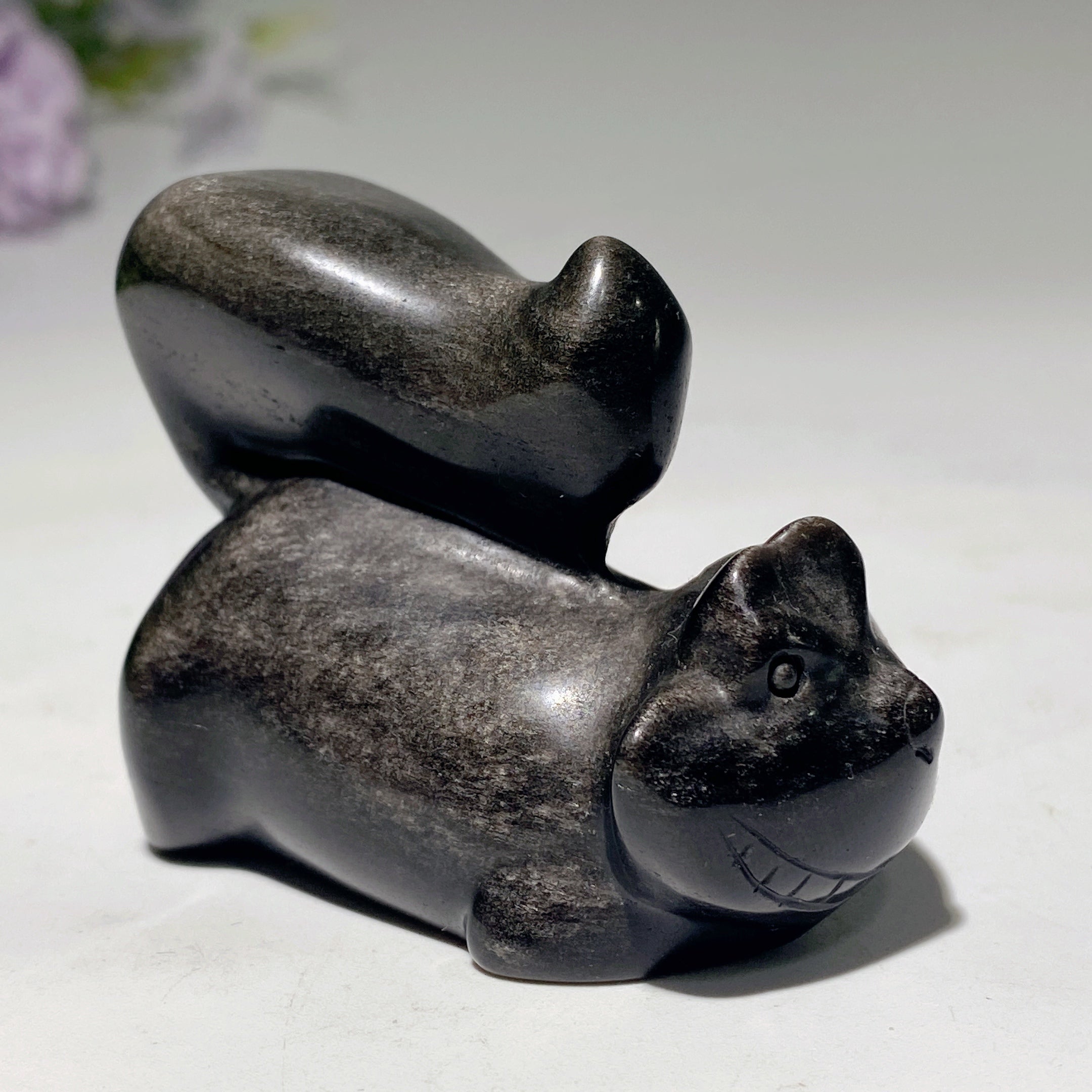 2.3inch Mixed Crystal Cat Figurine | Healing Energy Sculpture