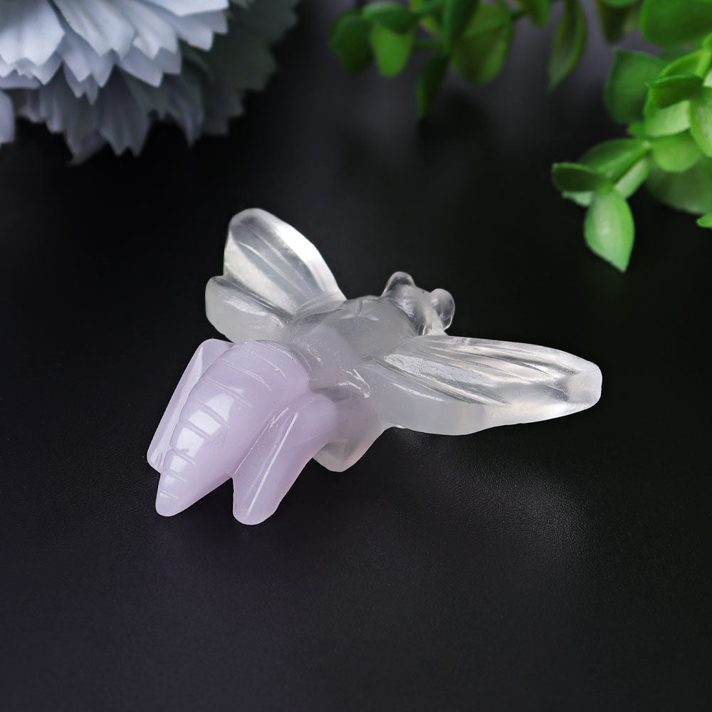 2.4-inch Fluorite Bumble Bee Crystal Animal Carvings