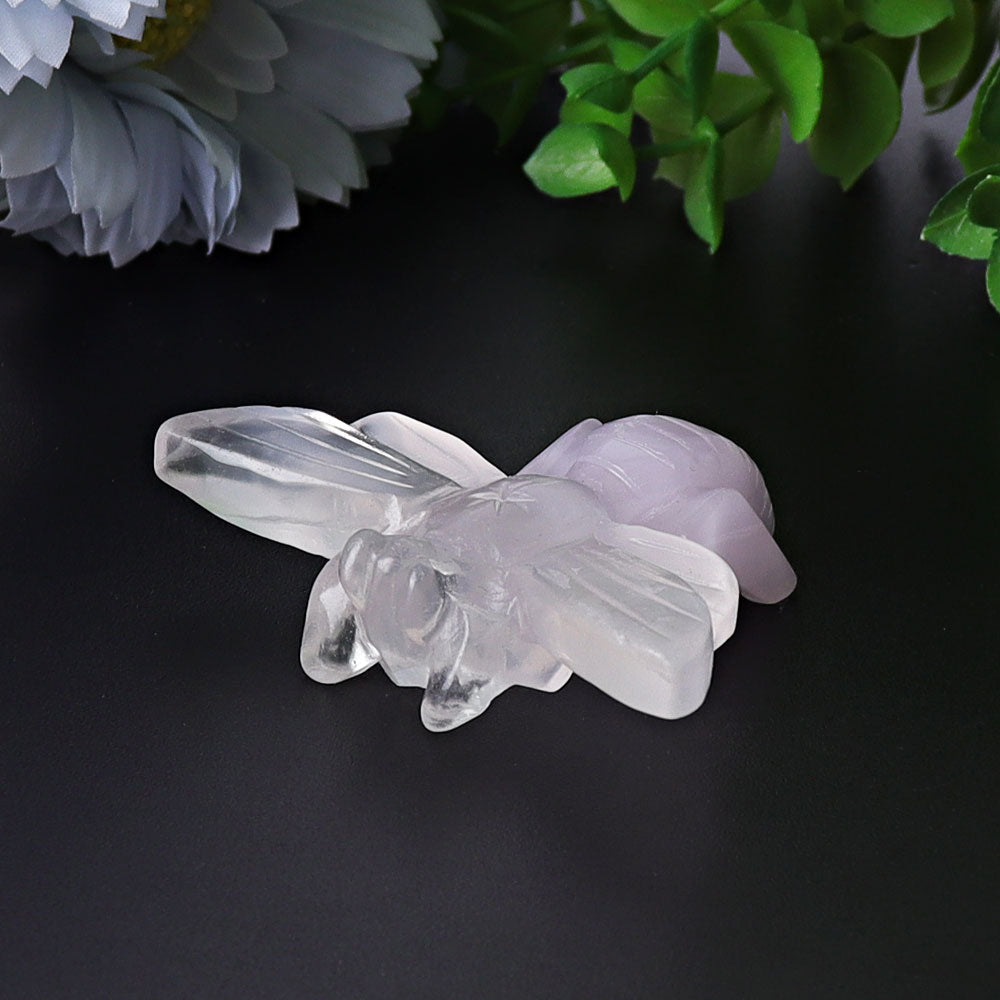 2.4-inch Fluorite Bumble Bee Crystal Animal Carvings