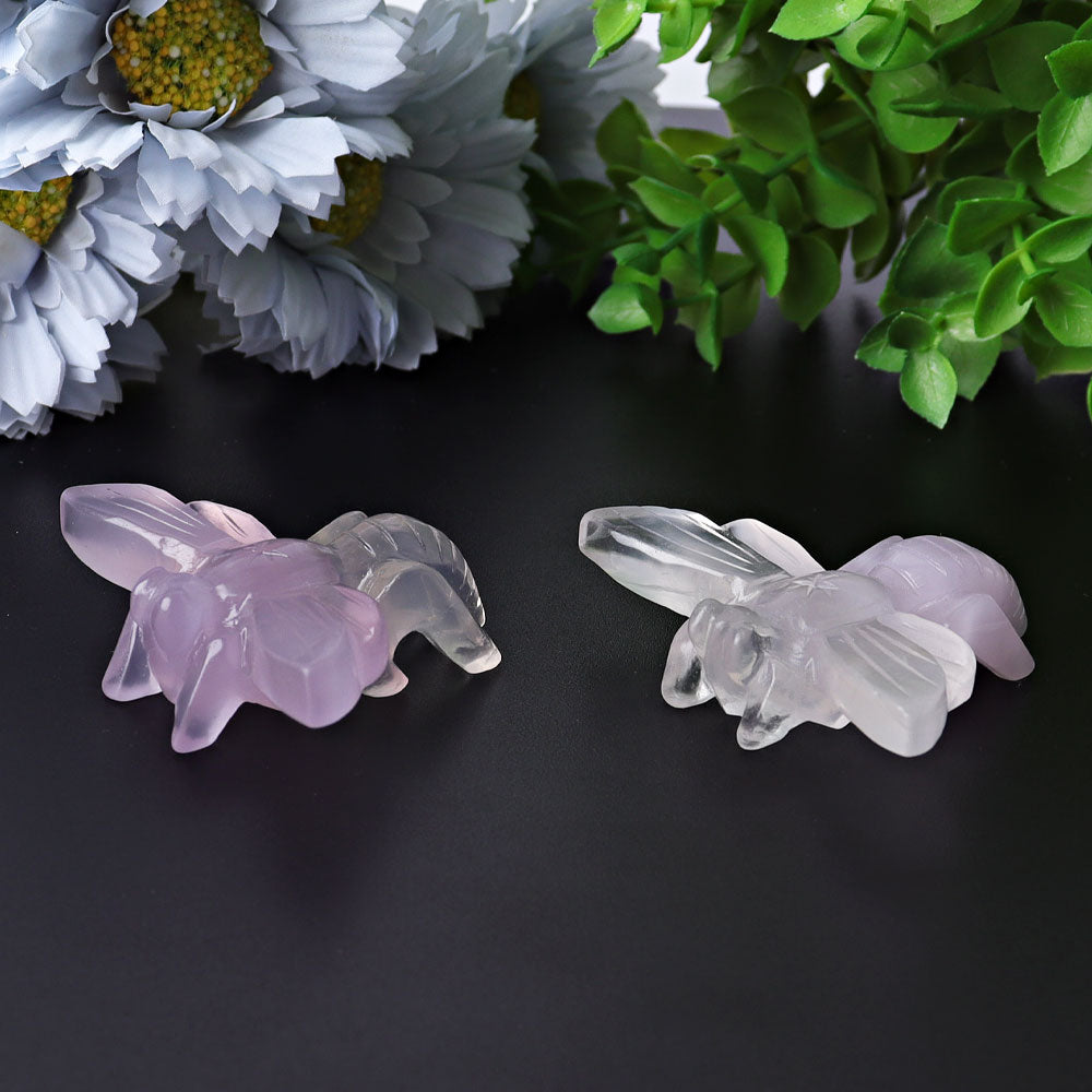 2.4-inch Fluorite Bumble Bee Crystal Animal Carvings