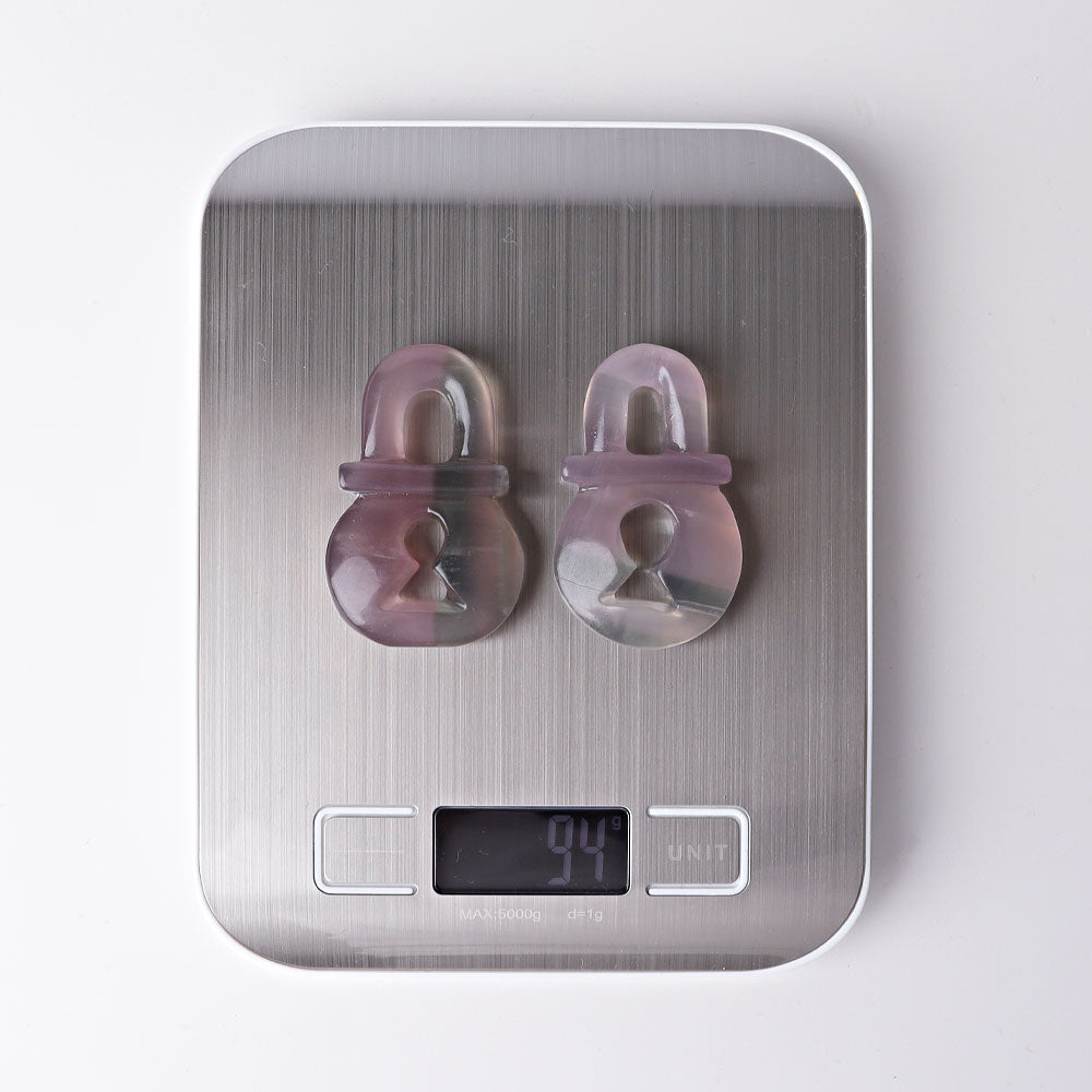 2.4 inch Fluorite Crystal Lock Figurine for Spiritual Healing