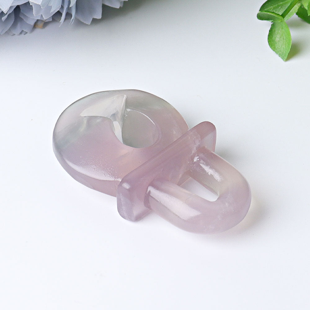 2.4 inch Fluorite Crystal Lock Figurine for Spiritual Healing