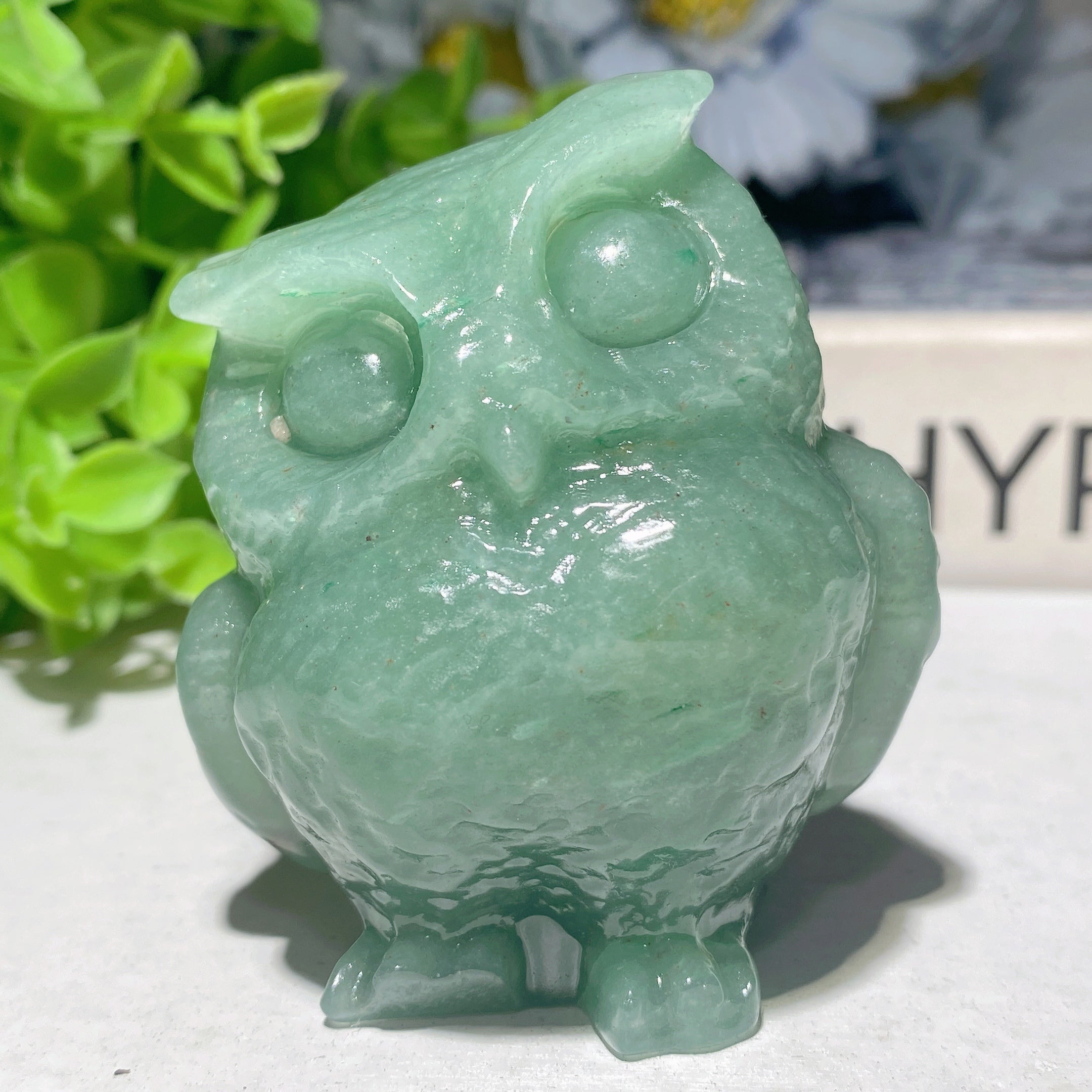 2.4 Inch Mixed Crystal Owl Carvings for Healing and Wisdom