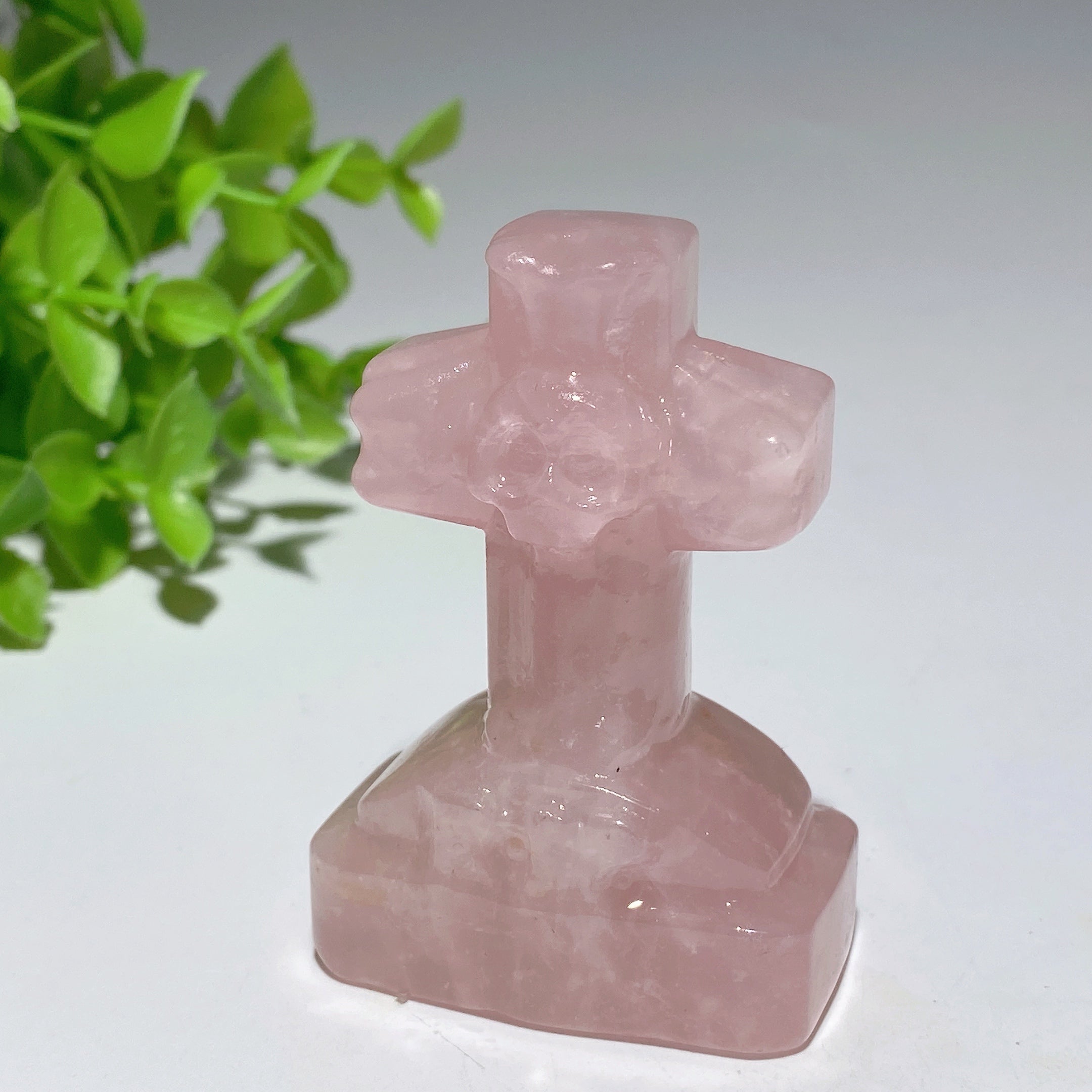 2.4-inch Mixed Crystal Tombstone Figurine for Healing Decor