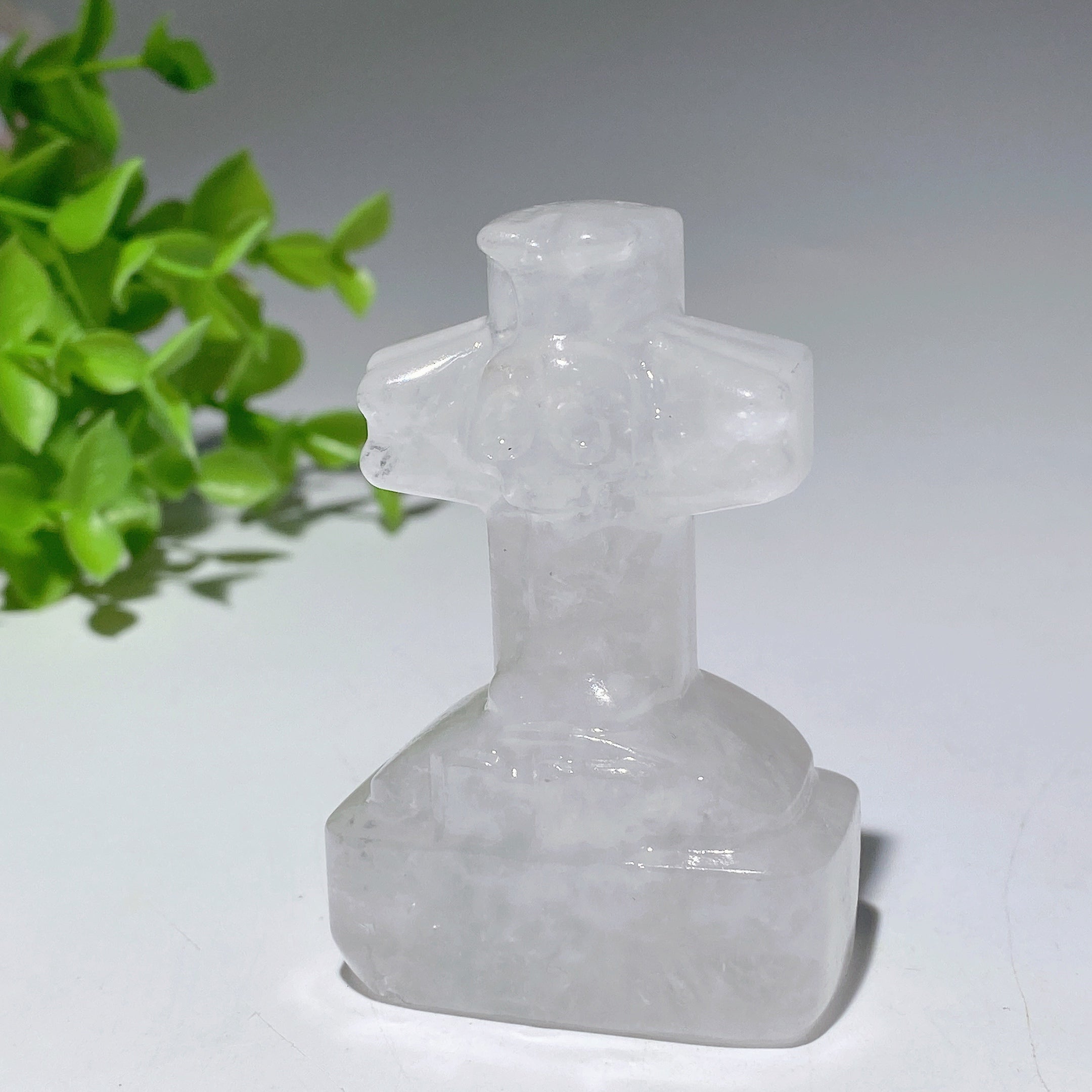 2.4-inch Mixed Crystal Tombstone Figurine for Healing Decor