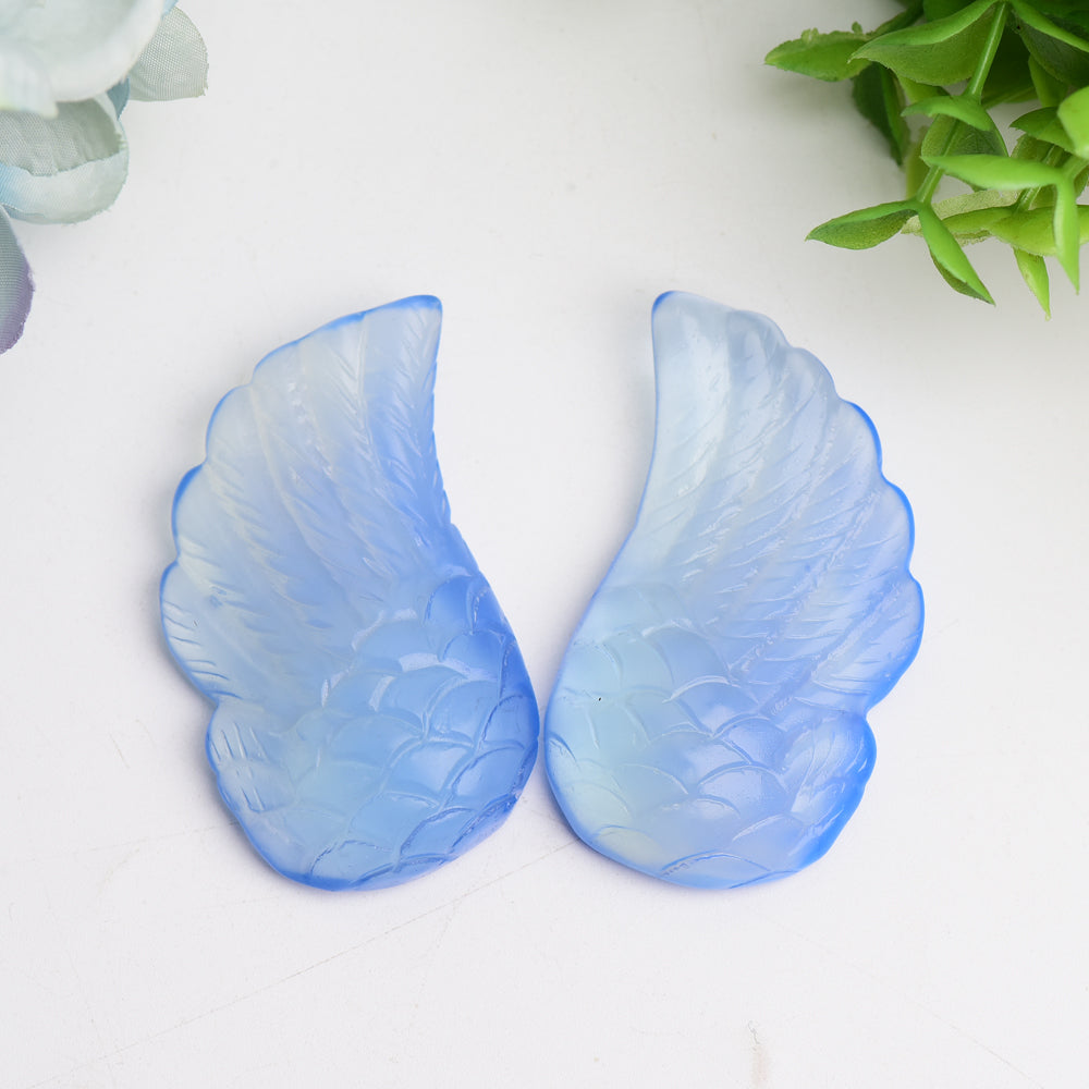 2.4 inch Mixed Crystal Wings Carving Figurines for Healing