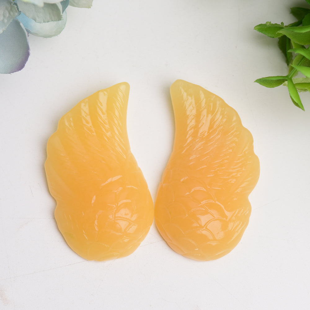 2.4 inch Mixed Crystal Wings Carving Figurines for Healing