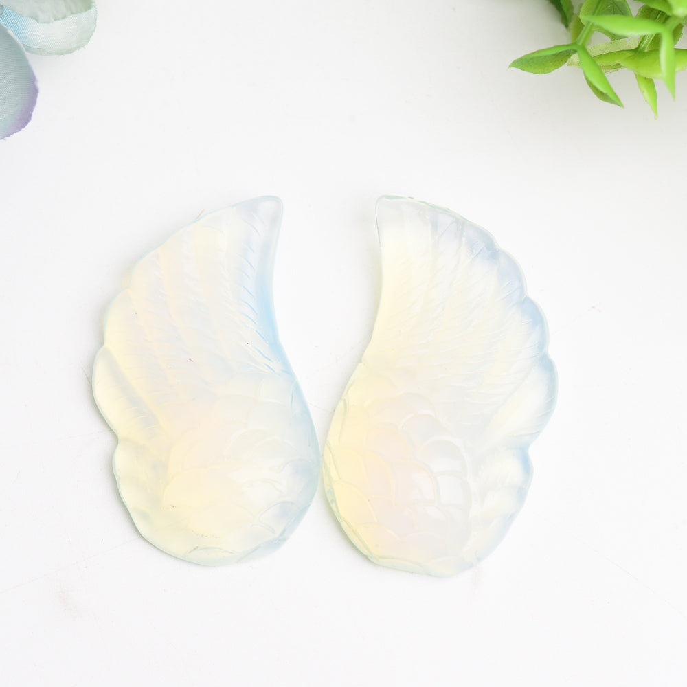 2.4 inch Mixed Crystal Wings Carving Figurines for Healing