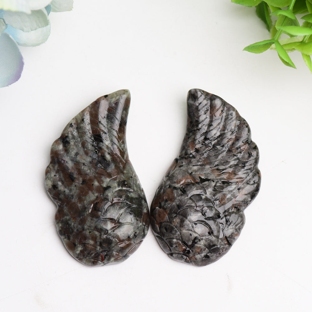 2.4 inch Mixed Crystal Wings Carving Figurines for Healing