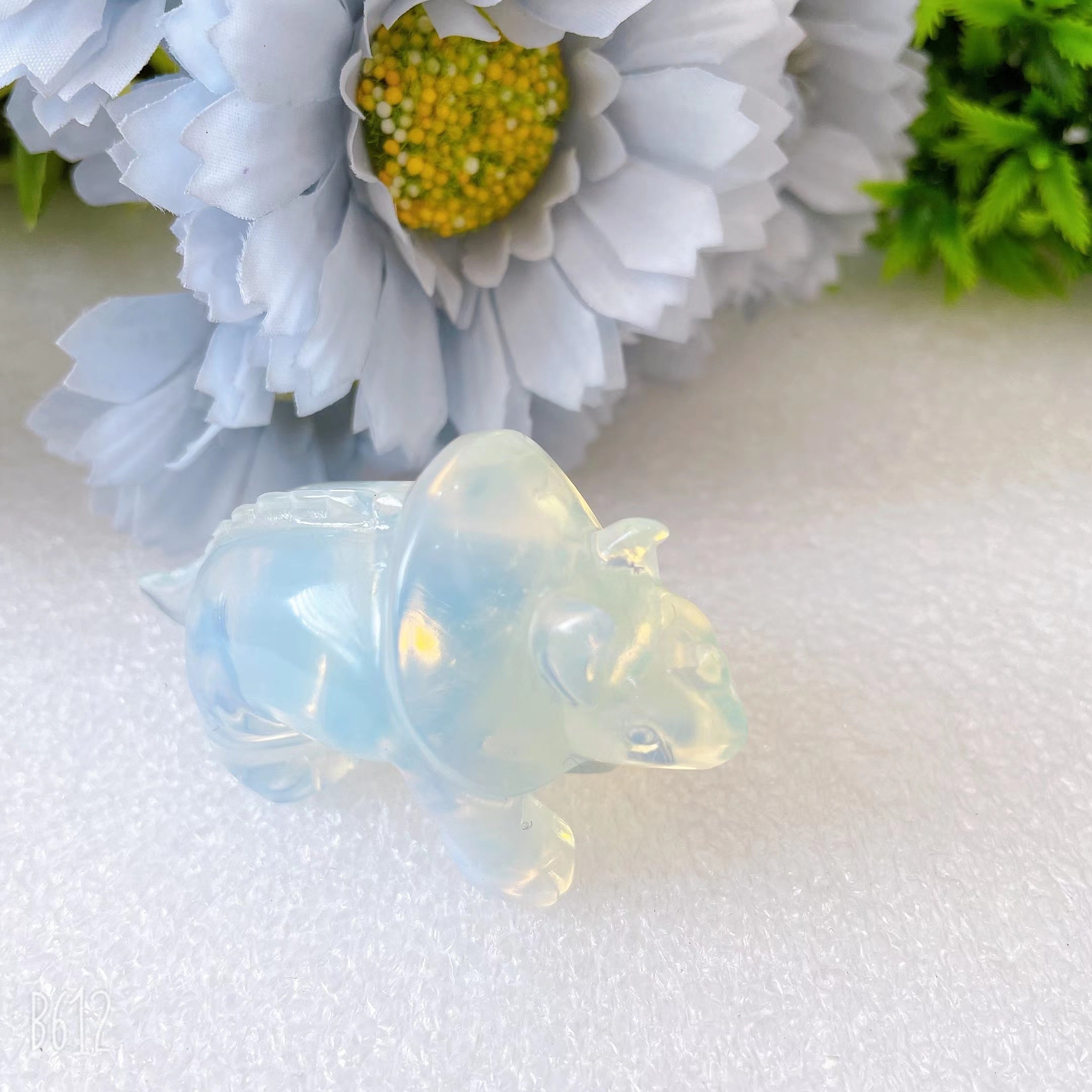 2.4 Inch Opalite Dinosaur Crystal Carvings for Healing Energy