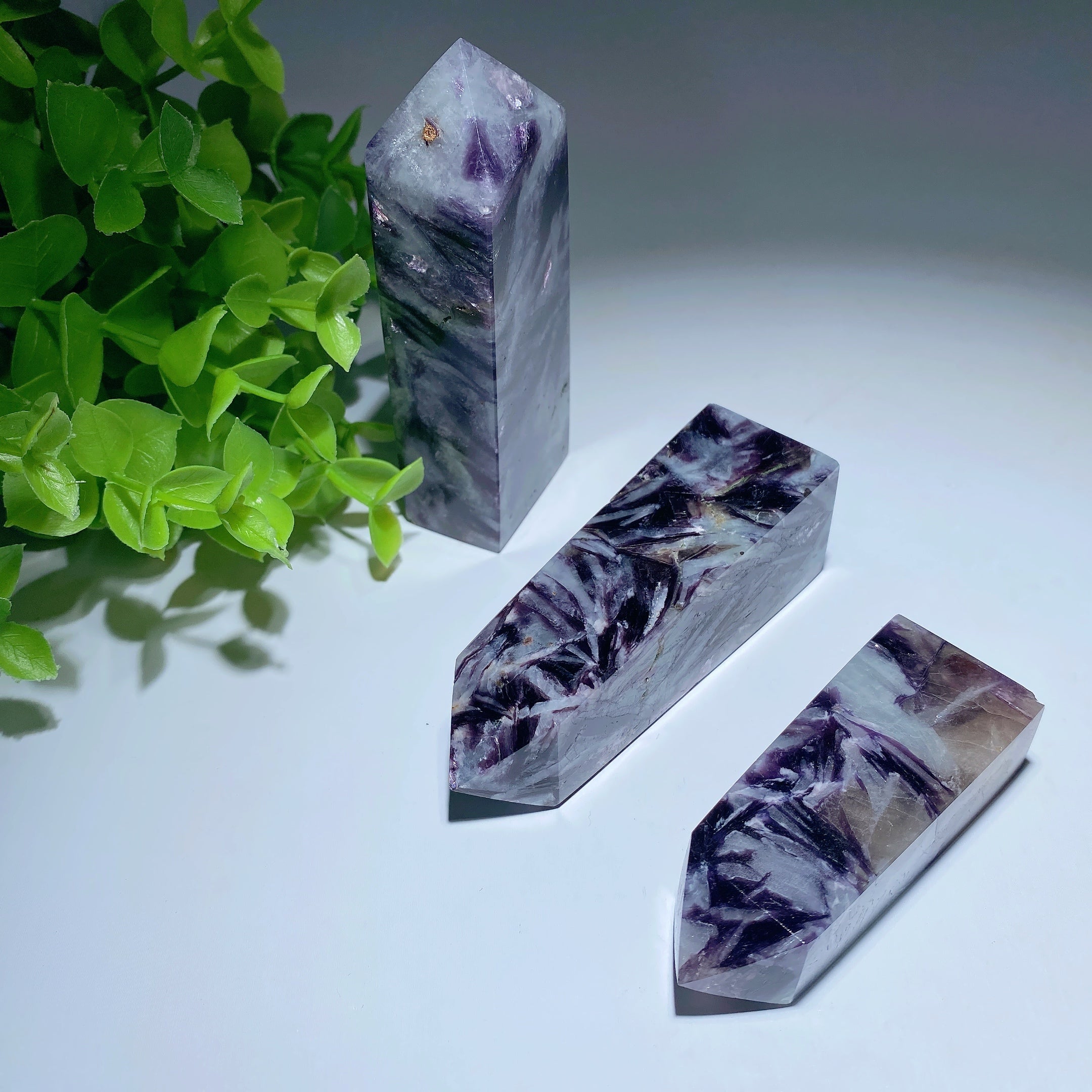 2 to 4 inch Purple Mica Aquamarine Crystal Points