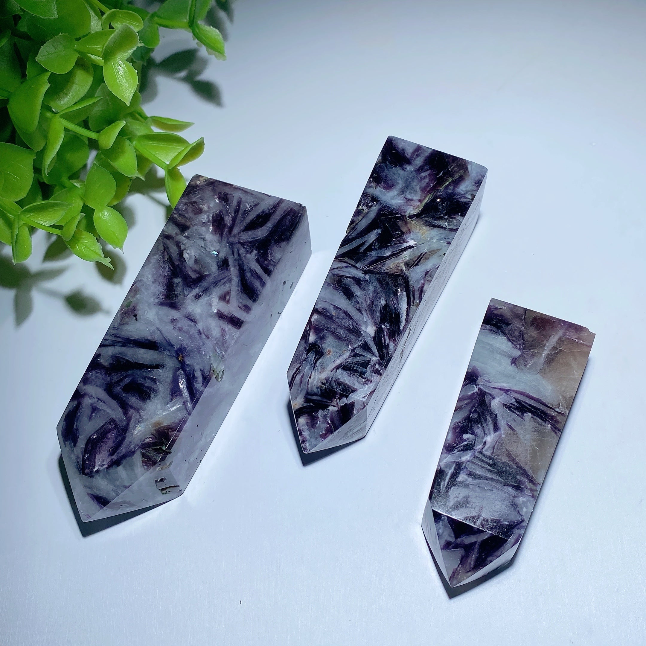 2 to 4 inch Purple Mica Aquamarine Crystal Points